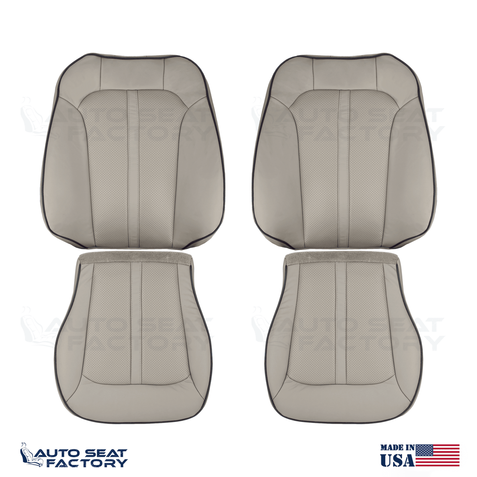 Replacement 2011 -2015 Lincoln MKX Perforated Med Light Stone Vinyl Seat Covers