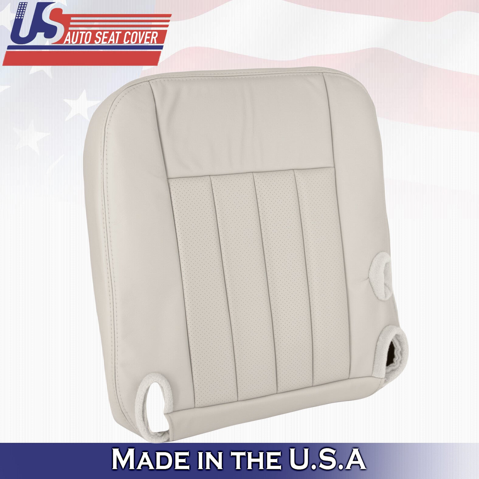 2003 to 2005 Fits Lincoln Town Car Driver & Passenger Bottom Leather Covers Tan