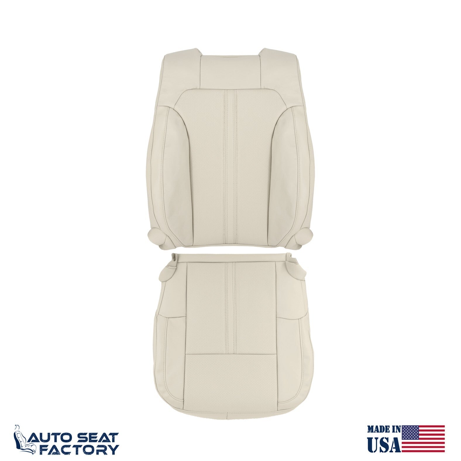 Fits 2009 - 2012 Lincoln MKS Driver Cashmere Vinyl Seat Cover, Perforated 2PCS