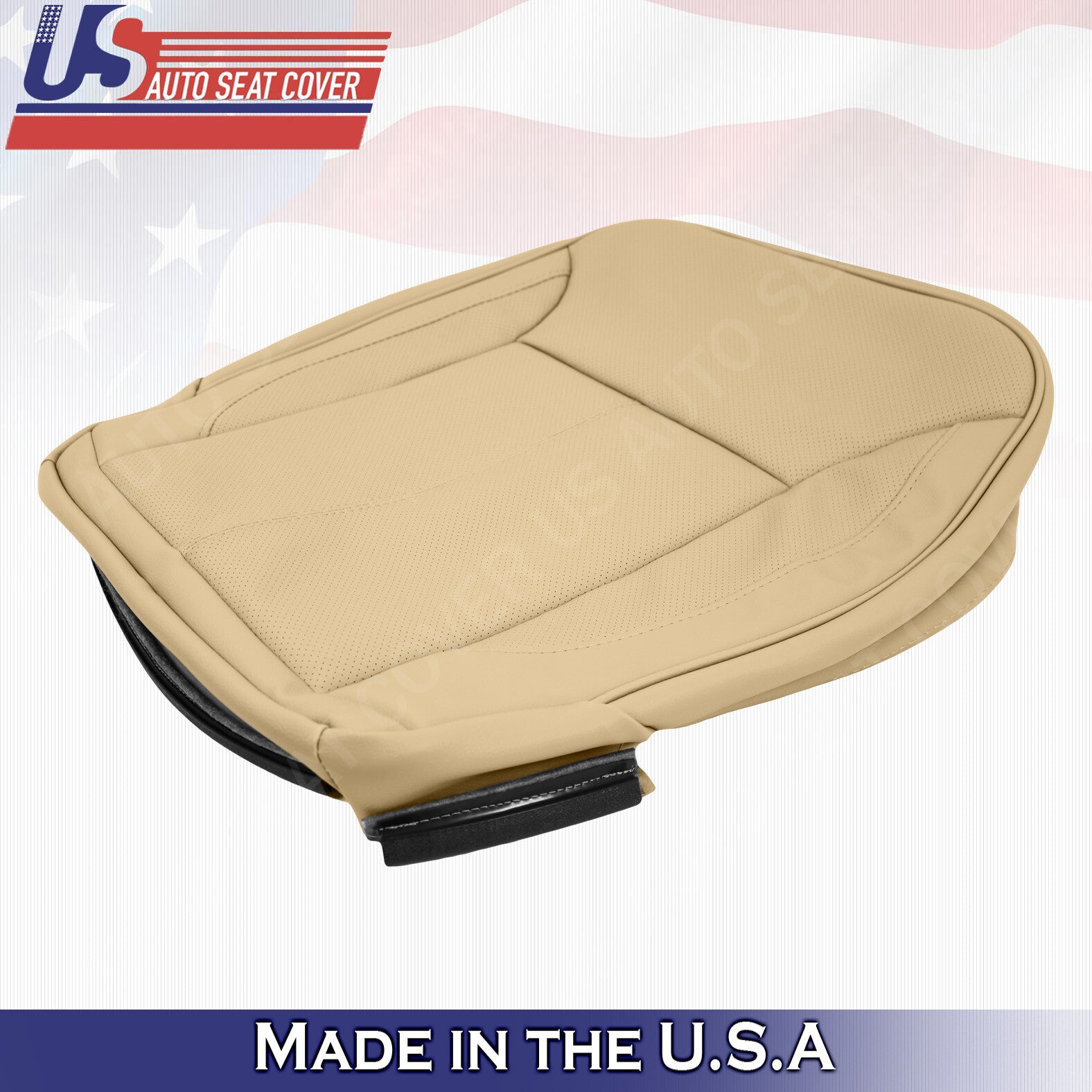 Perf. Leather Cover Tan 2007-2012 For Mercedes Benz GL450 Base Passenger Bottom