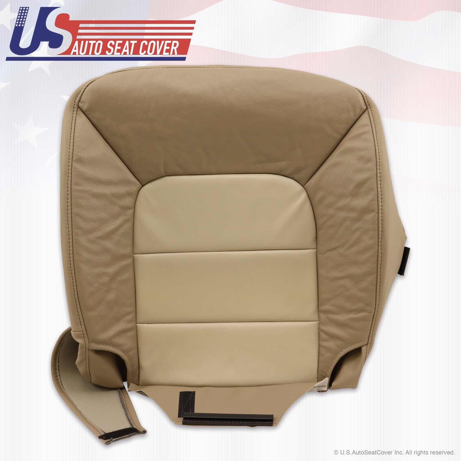 2005 2006 Expedition Eddie Bauer Passenger Bottom Leather Seat Cover 2-Tone Tan