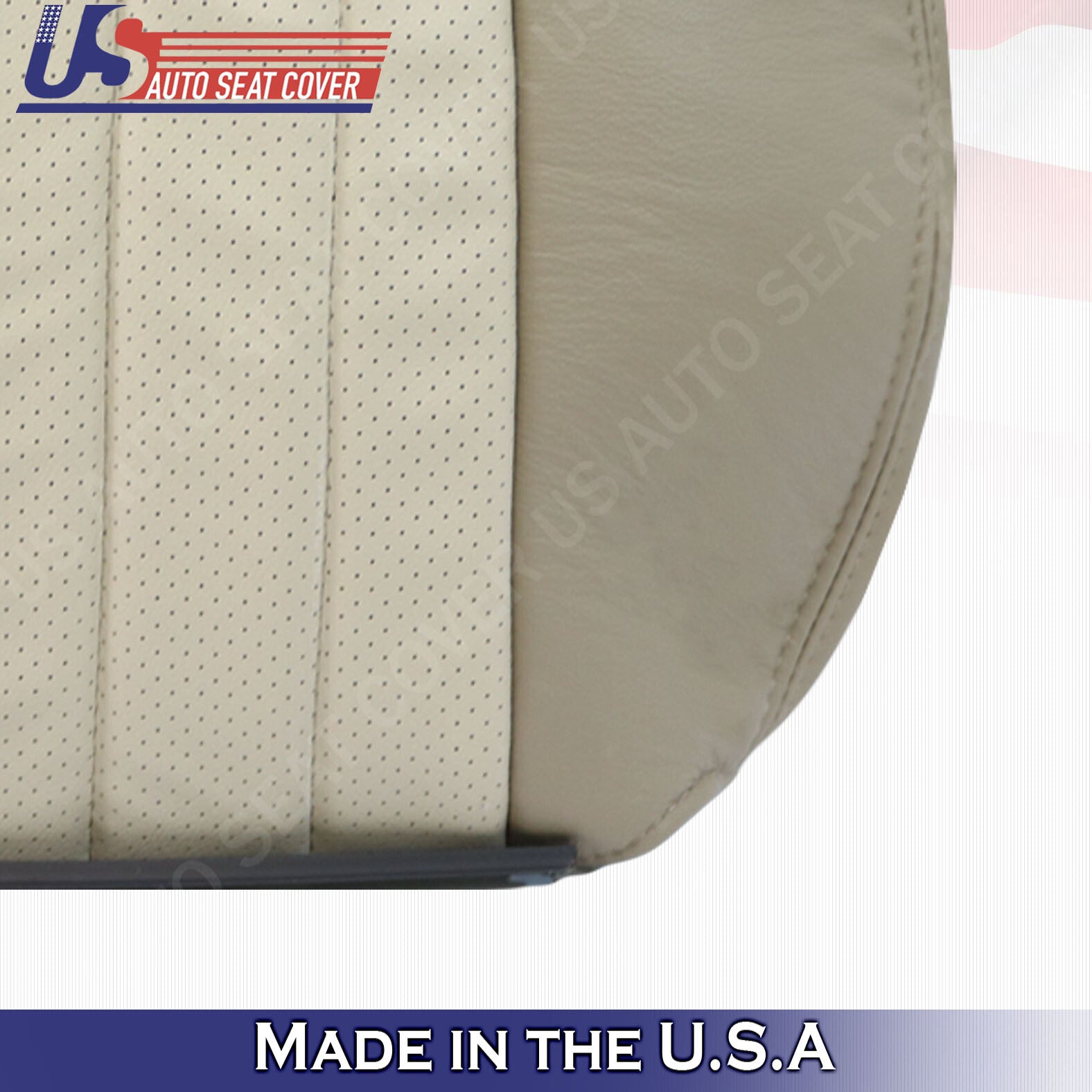 2002 TO 2005 Mercury Mountaineer Driver Top Perforated Leather Cover 2-tone Tan