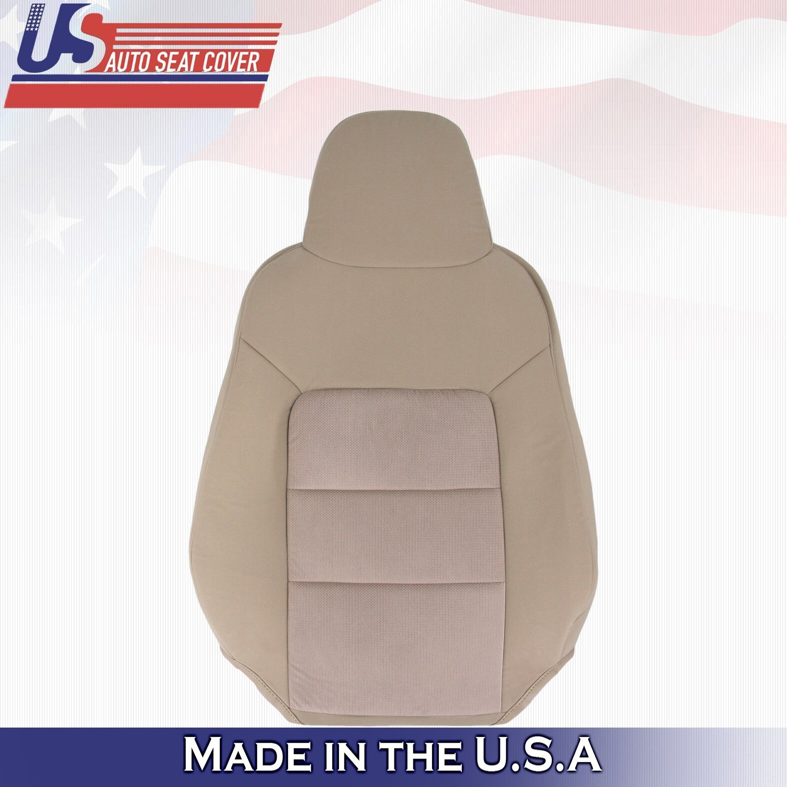 2005 2006 For Ford Expedition XLT Front Driver Side Top Cloth Seat Cover Tan