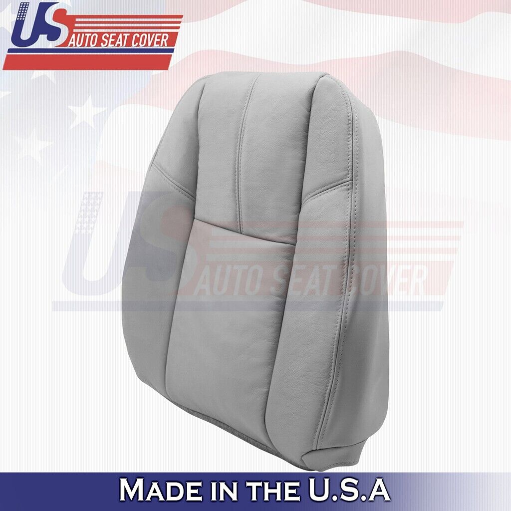 2007 to 2014 For Chevy Silverado Front Set Top &Bottom  Leather Cover Light Gray