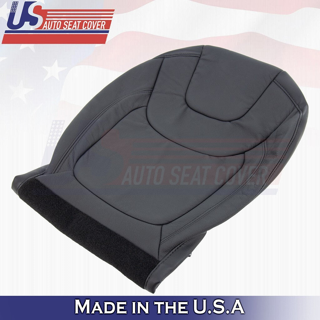 2015 to 2023 For Jeep Cherokee Driver Bottom Leather Seat Cover Black