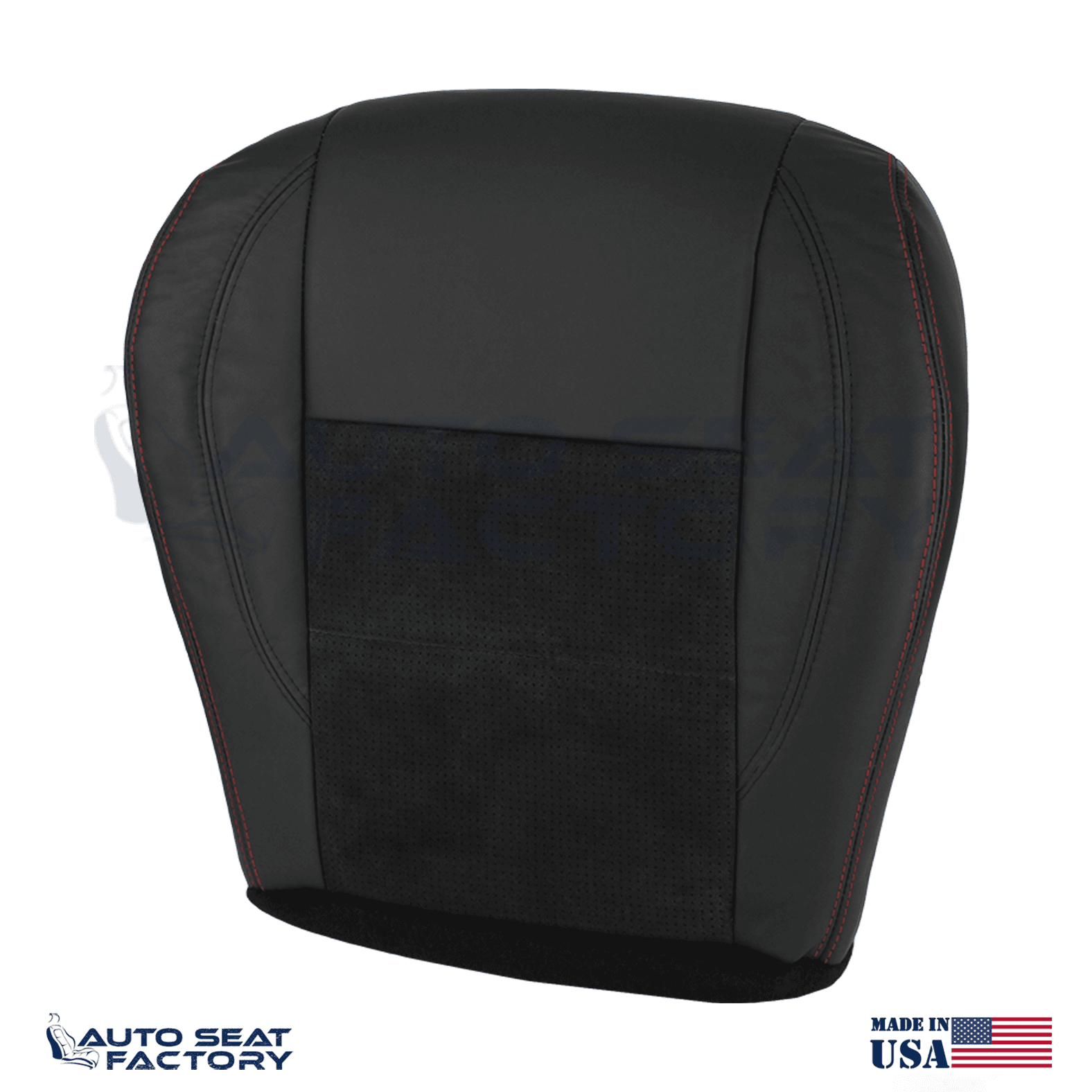 Replacement Black Seat Cover Fits 2006 - 2010 Dodge Charger RT Front Bottoms