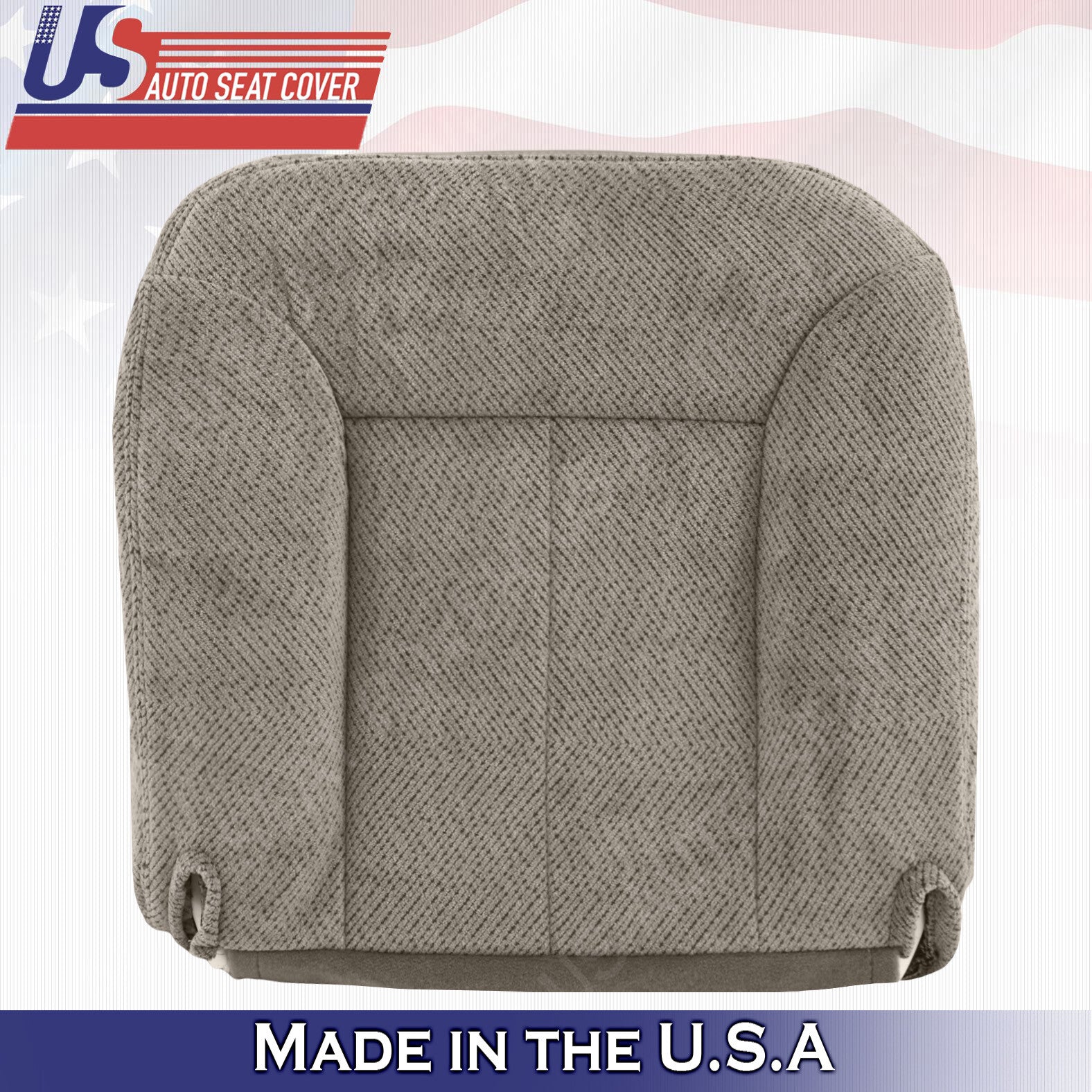 1995 to 1999 GMC Sierra Driver & Passenger Bottom Cloth in Tan & Gray Seat Cover