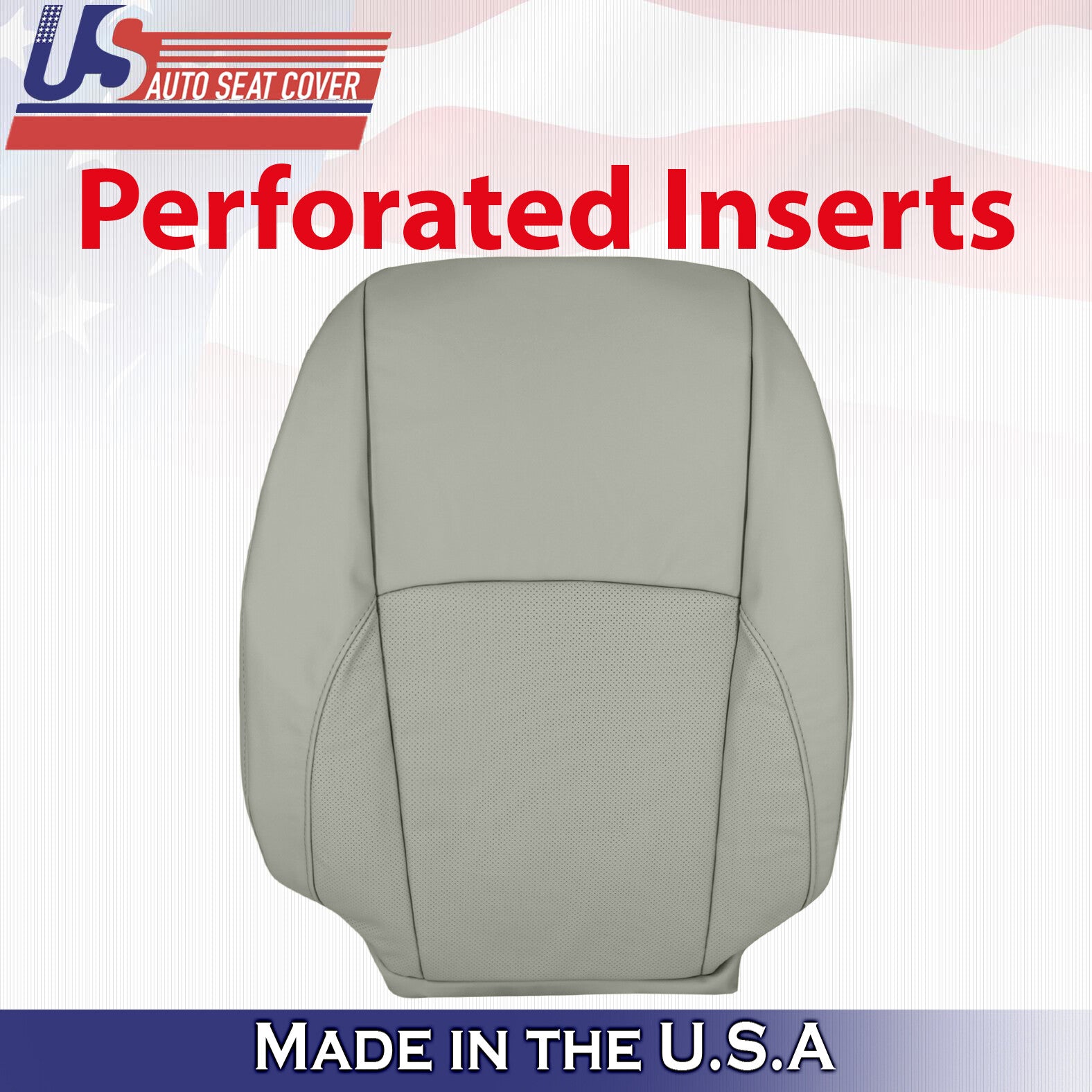 2010 2011 For Lexus ES350 Passenger Side Top Perforated Leather Seat Cover Gray