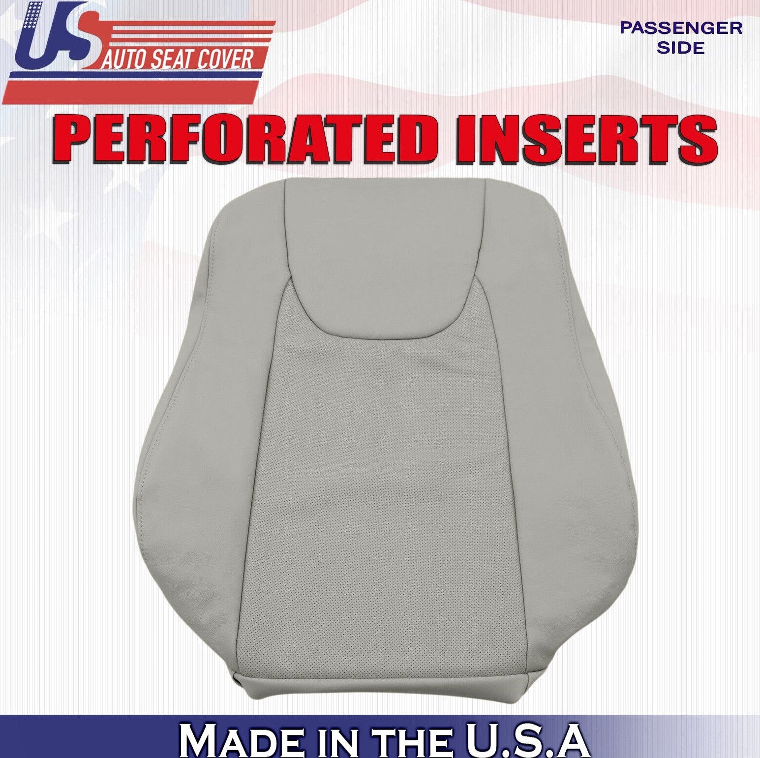 2014 For Lexus RX350 RX450H Passenger Top Perforated Leather Seat Cover Gray