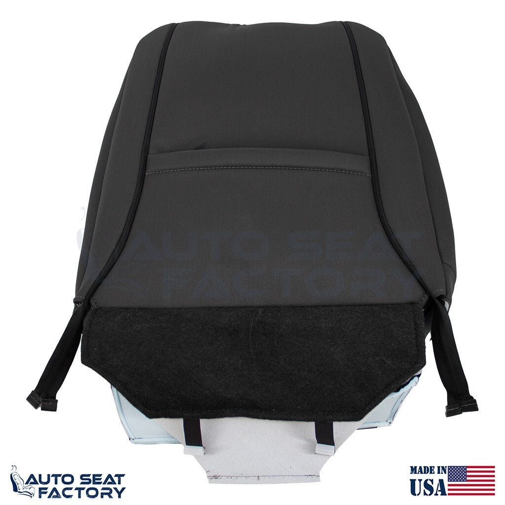 Replacement 2019 - 2023 Chevy Silverado Driver Side Top Black Cloth Seat Cover