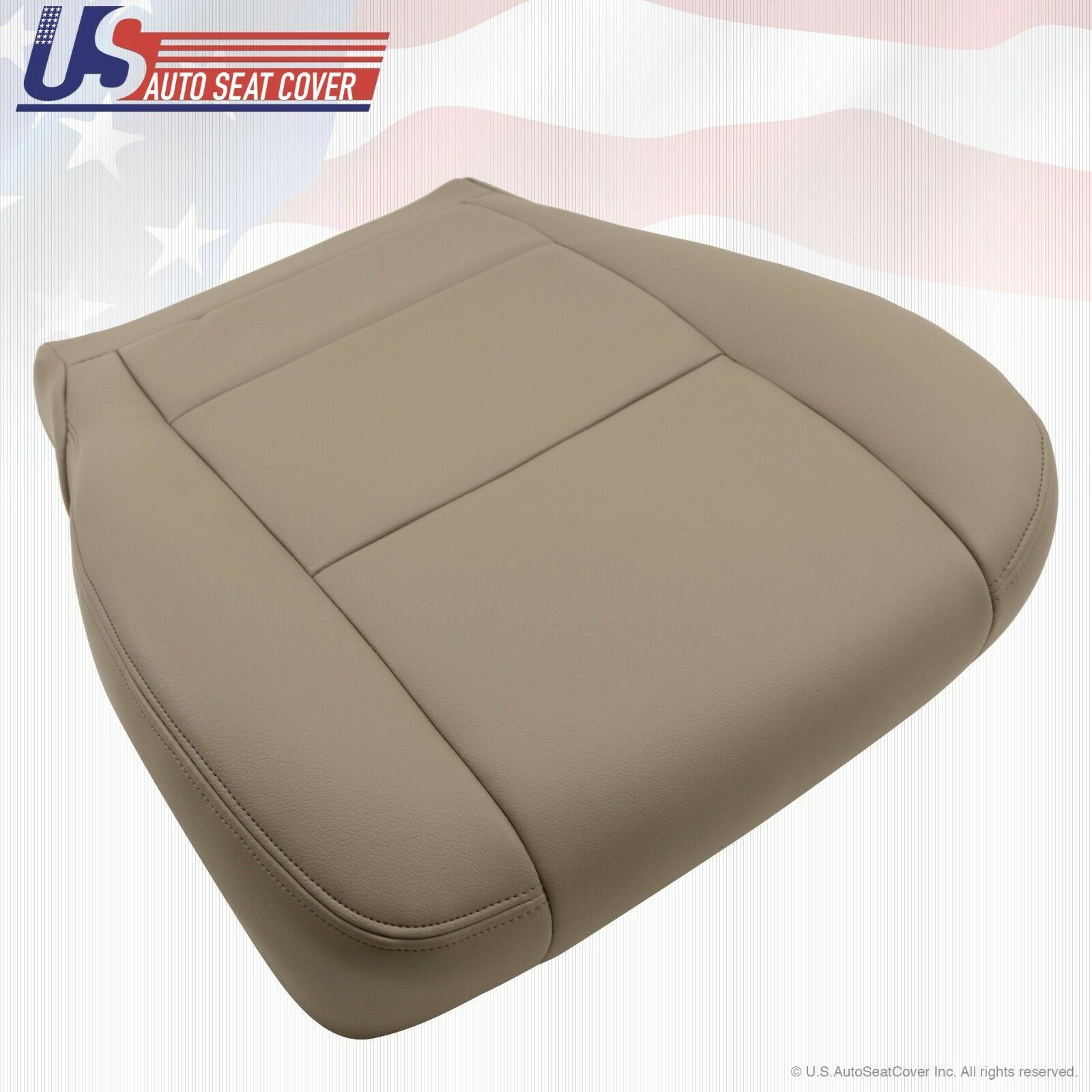 Fits 2002 Sequoia Front Driver Side Bottom Replacement Seat Cover Leather Tan