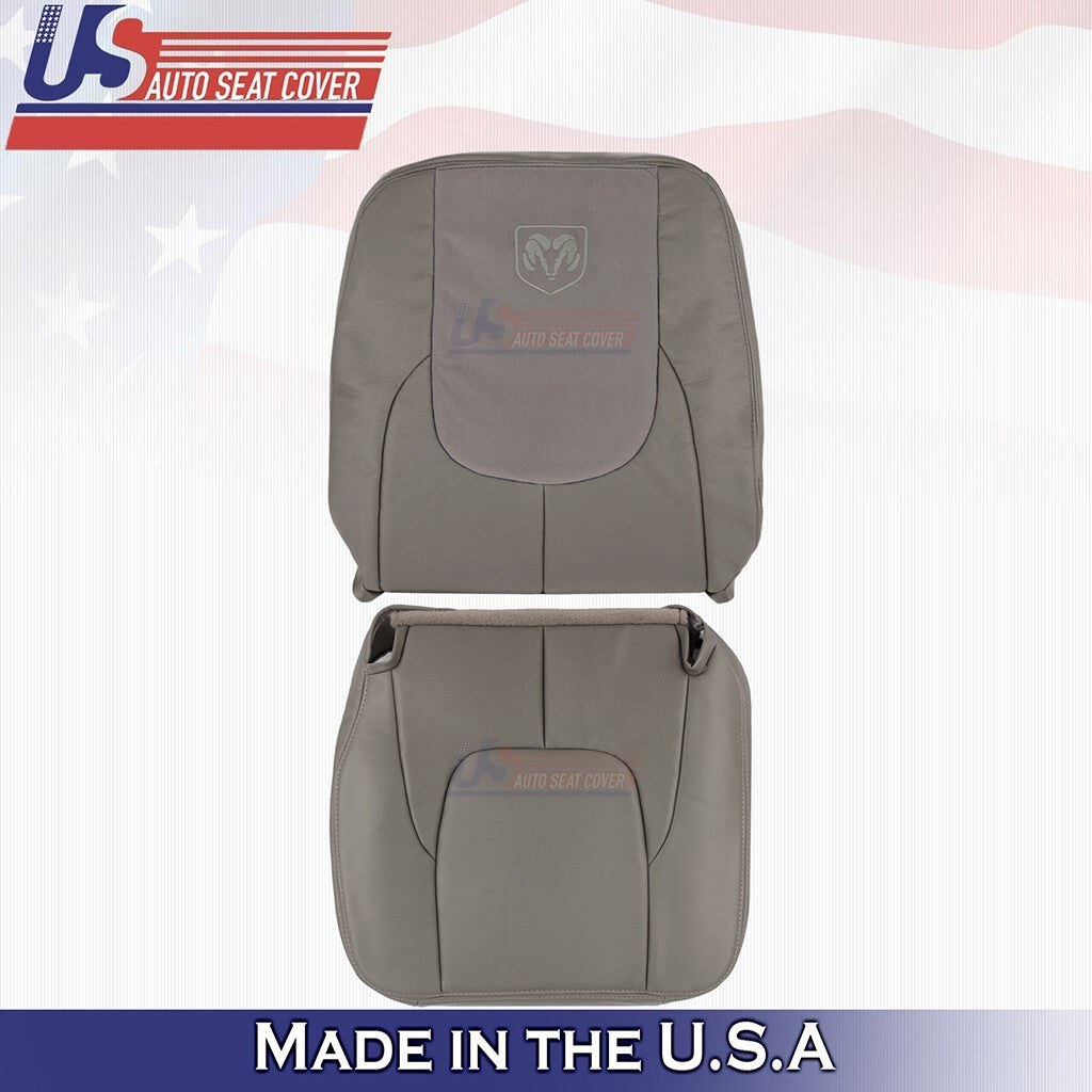 2002 2003 Fits Dodge Ram 2500 Laramie Driver Bottom &Top Leather Seat Cover Tan