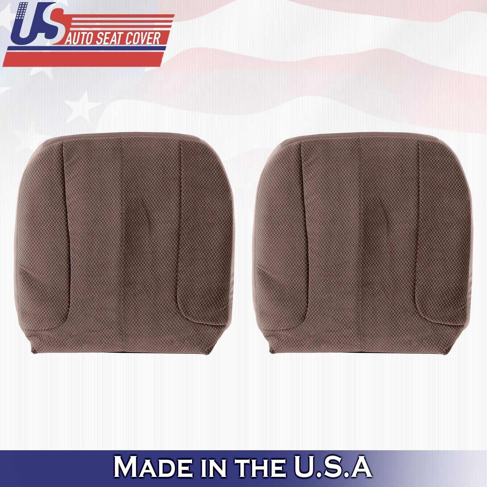 2002 to 2006 For Dodge Ram 1500 Driver & Passenger Tops Cloth Seat Cover Tan