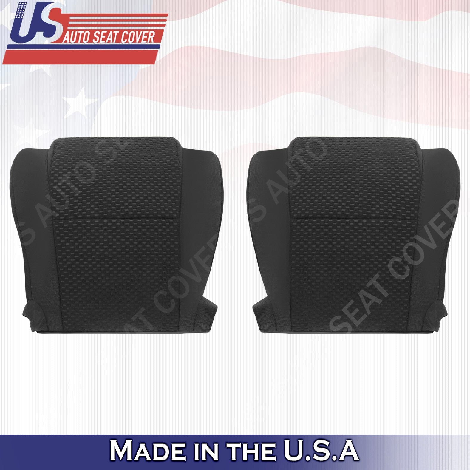 For 2007-2011 Toyota Tundra BOTTOMS Cloth seat Cover Black W/ MANUAL CONTROLS