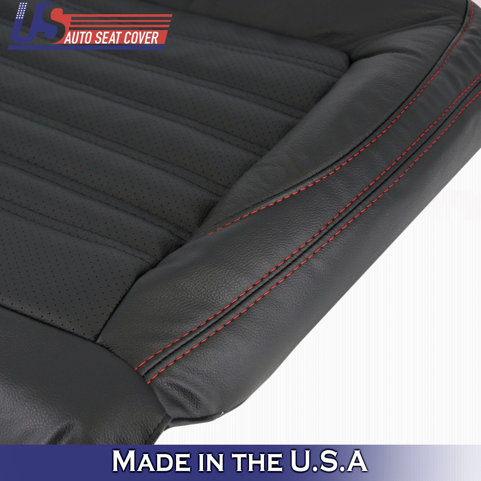 Fits 2011 to 2018 Volkswagen Jetta GLI PASSENGER Bottom Leather Seat Cover Black