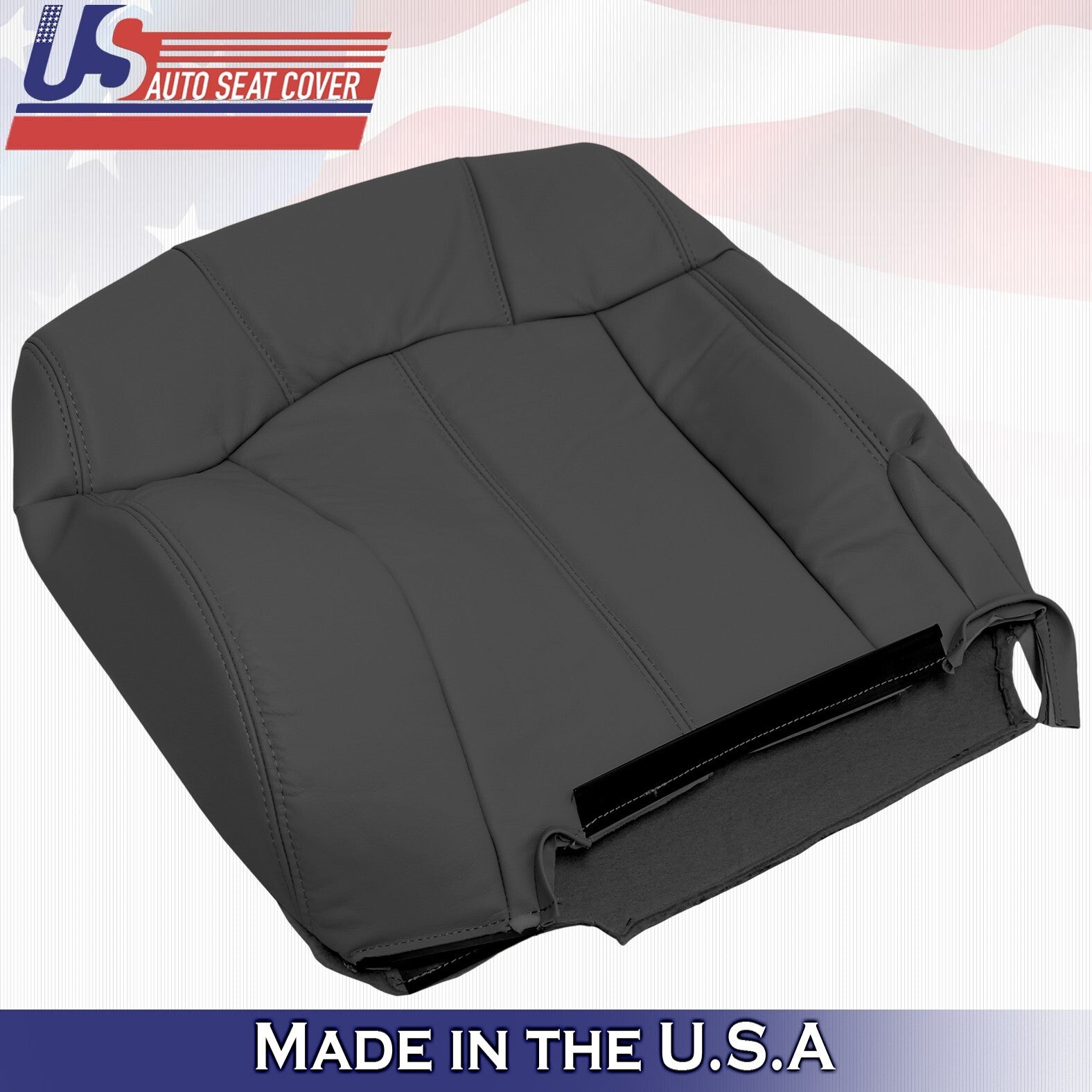 1999 to 2002 For Chevy Silverado 2nd Row Driver&Passenger Top Leather Covers BLK