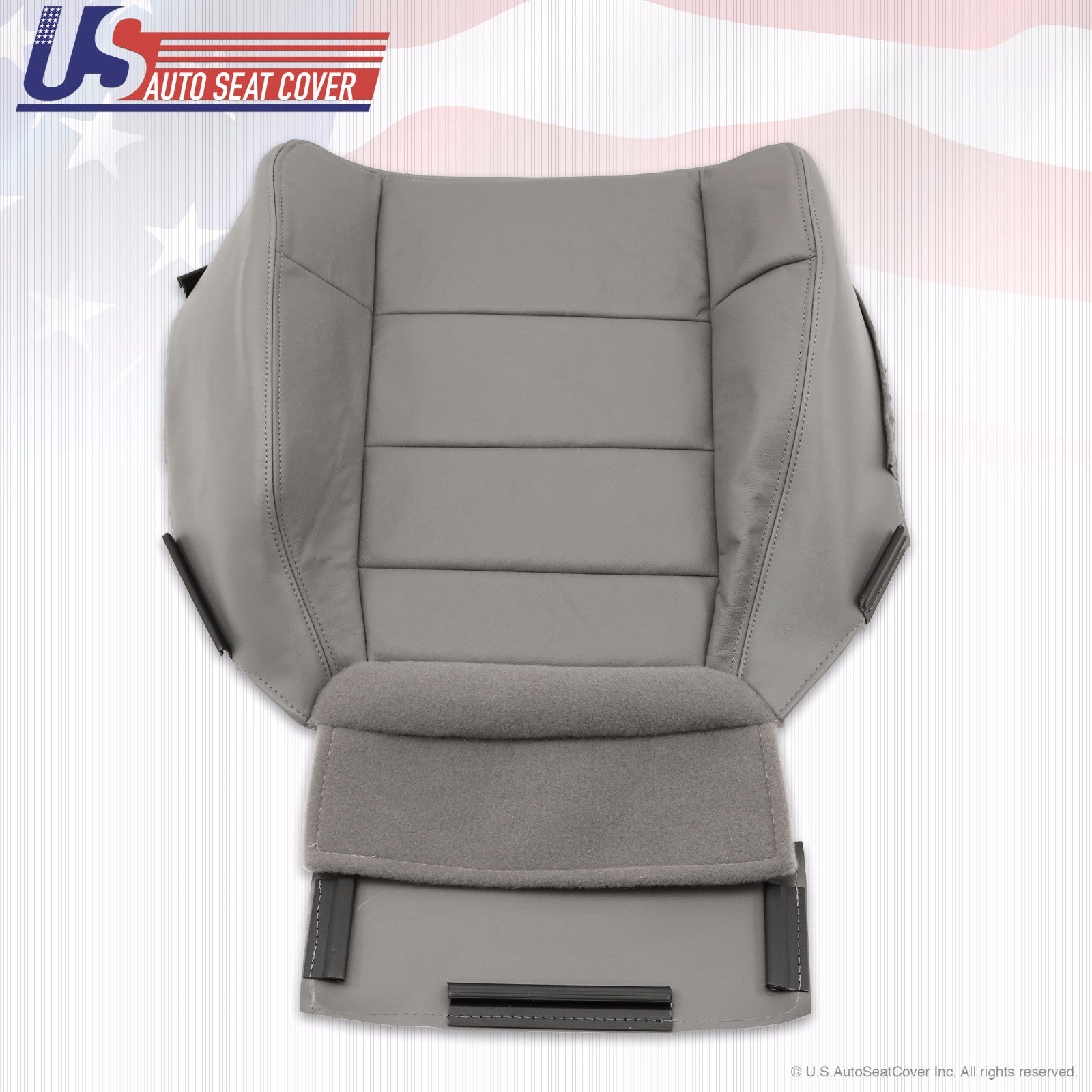 2001 to 2003 Fits Ford F-150 Lariat Driver& Passenger Bottom Leather Covers Gray