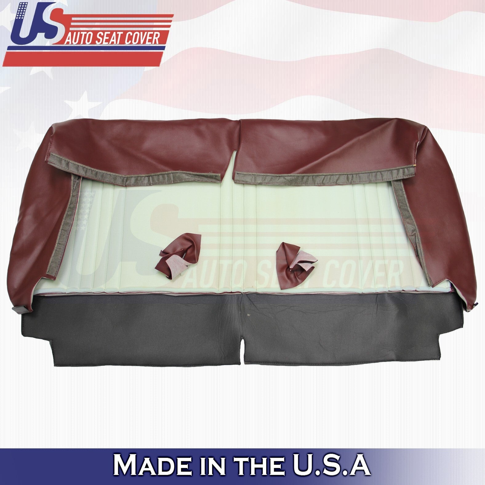 1997 For GMC Sierra C/K 1500 2500 3500 Front Bottom Bench Vinyl Seat Cover Red