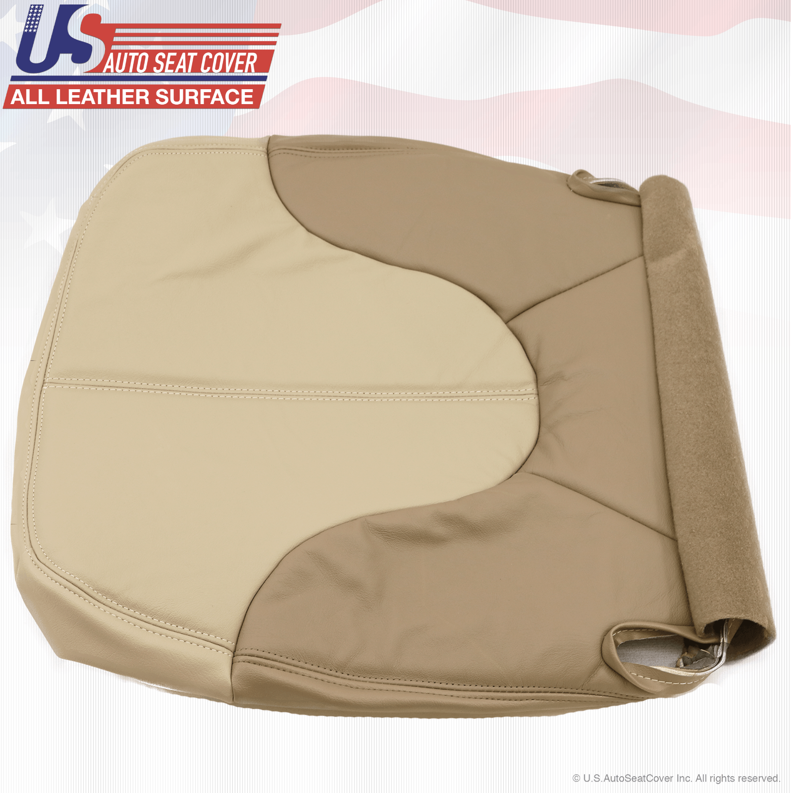 2000 GMC Yukon Denali Driver Bottom Replacement Seat Cover Leather 2-Tone Tan