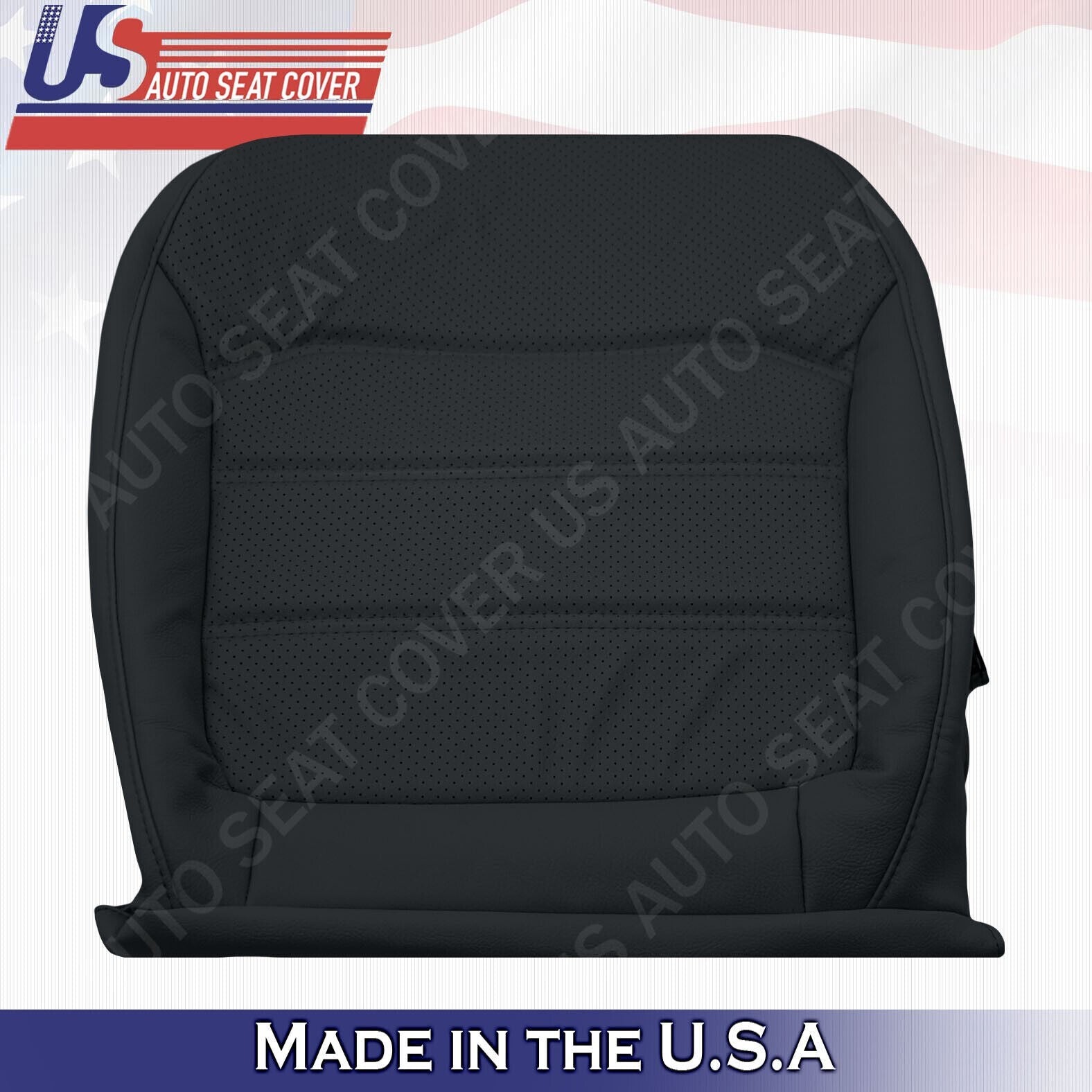 2012 to 2020 Fits Volkswagen Passat Driver Bottom & Top Leather Seat Cover Black