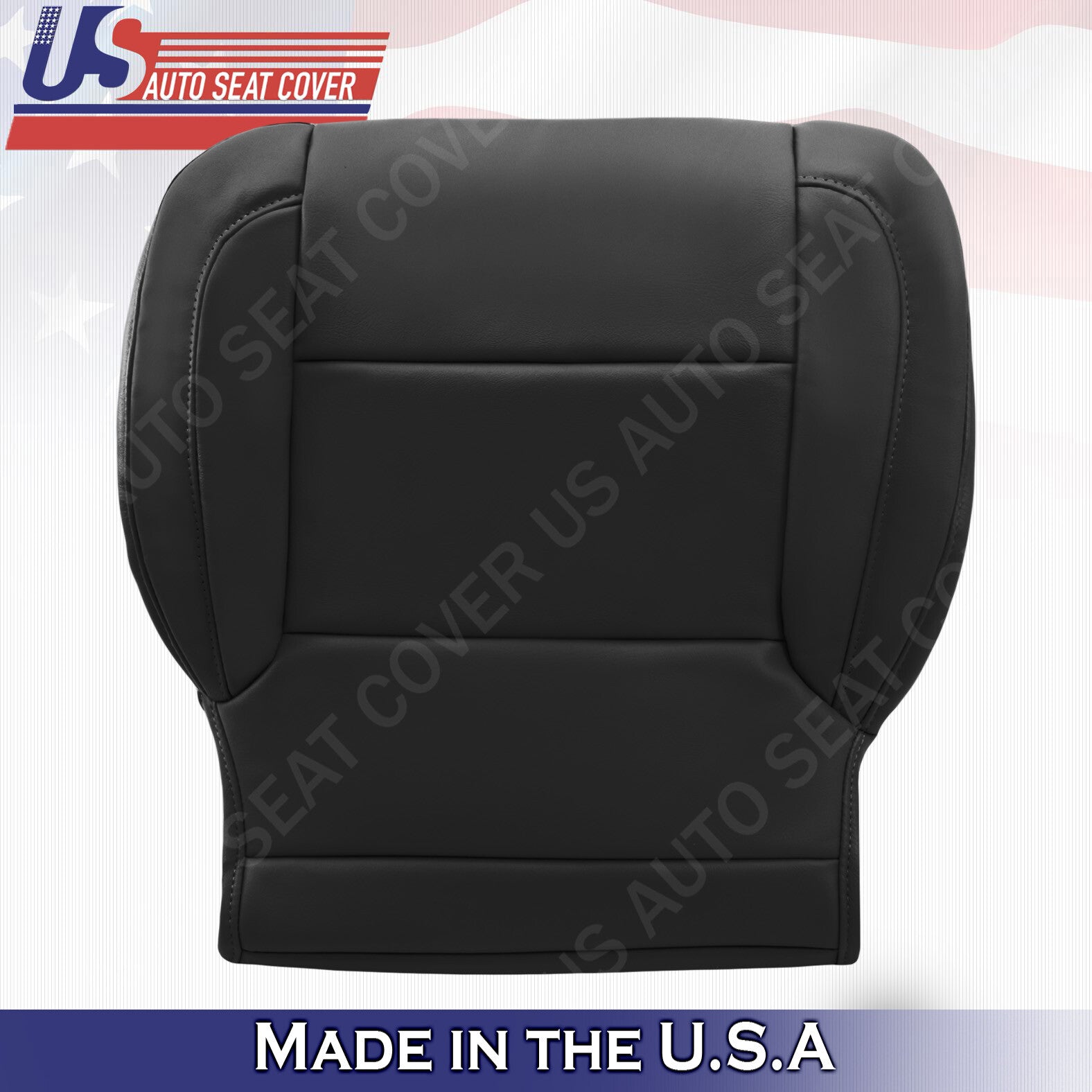 2015-2018 Chevy/GMC Tahoe, Suburban, Driver Bottom Leather Seat Cover Black