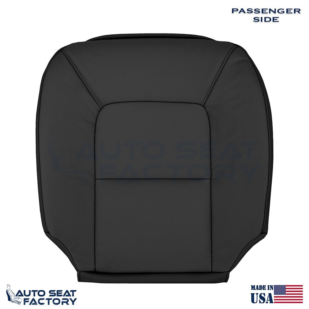 Replacement Fits 2007 - 2016 Volvo S80 PASSENGER Bottom Black Leather Seat Cover