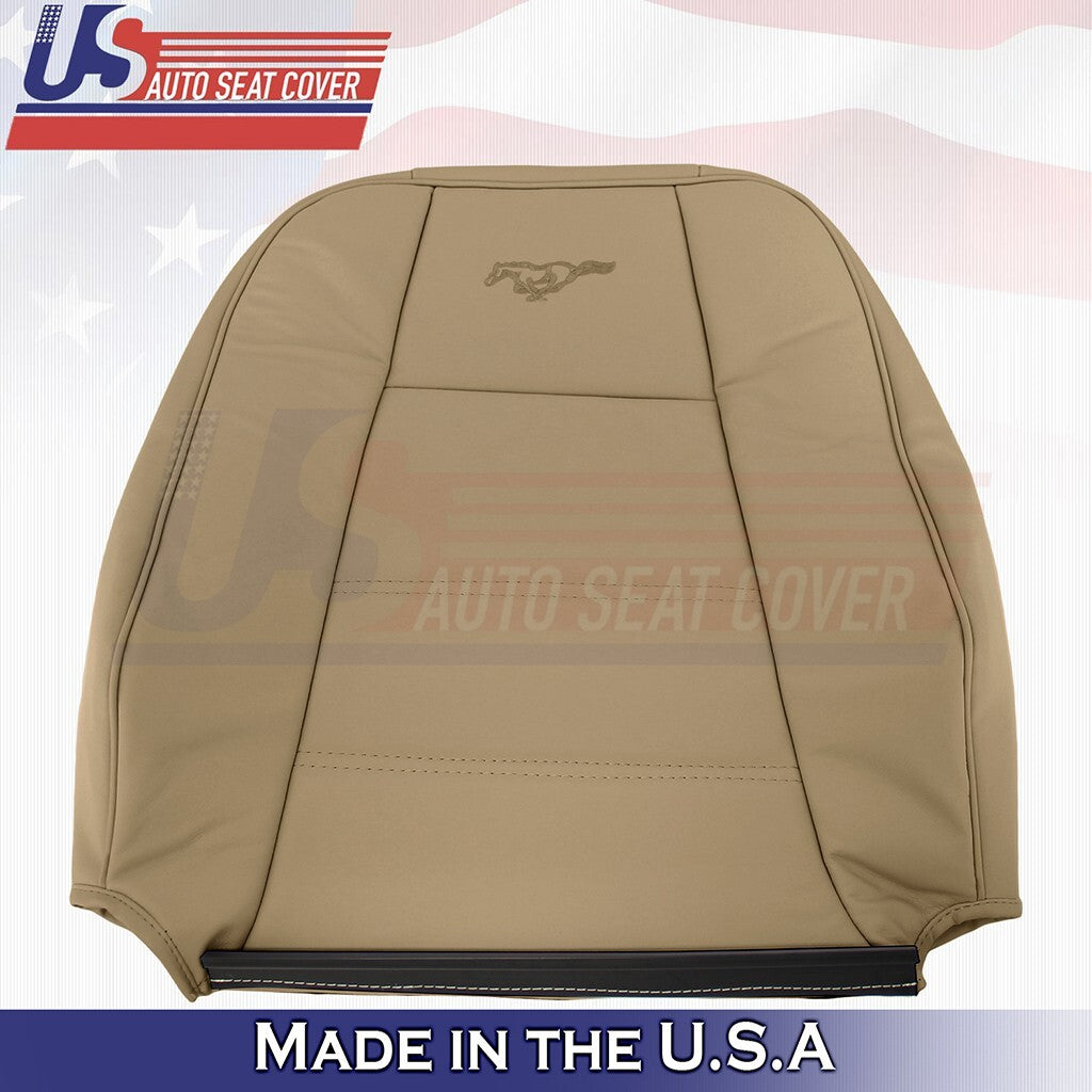 1999-2004 FITS Ford Mustang V6 Driver Top Replacement Genuine Leather Cover TAN