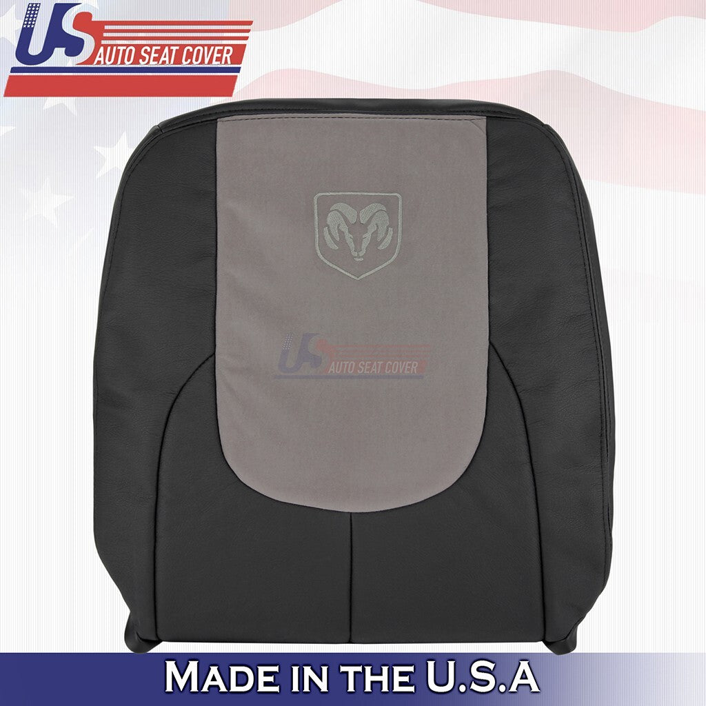 2002 2003 For Dodge Ram 2500 Laramie Driver Bottom&Top Leather/Suede Cover Black