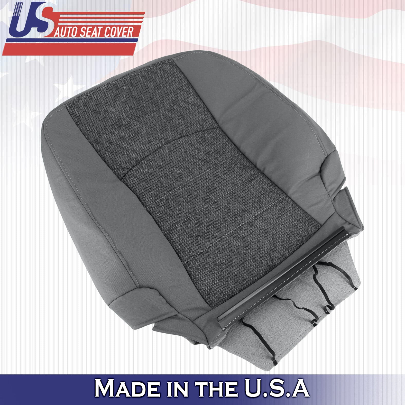 2018 For Dodge Ram 3500 4500 SLT Passenger Top & Bottom Cloth Seat Covers Gray