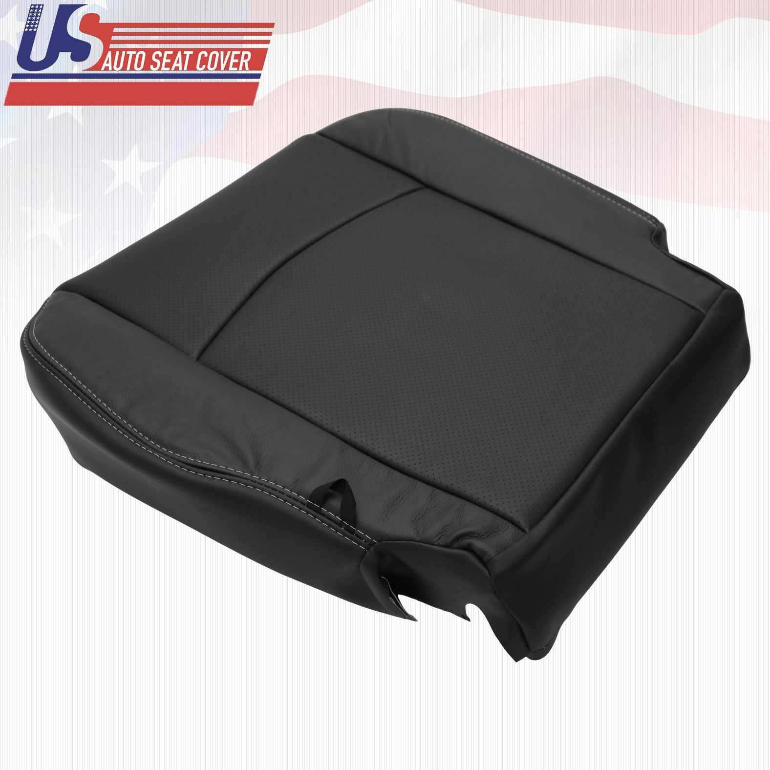 For Dodge 2012 Ram 5500 4500 Driver Passenger Bottom Perf Leather Cover BLACK