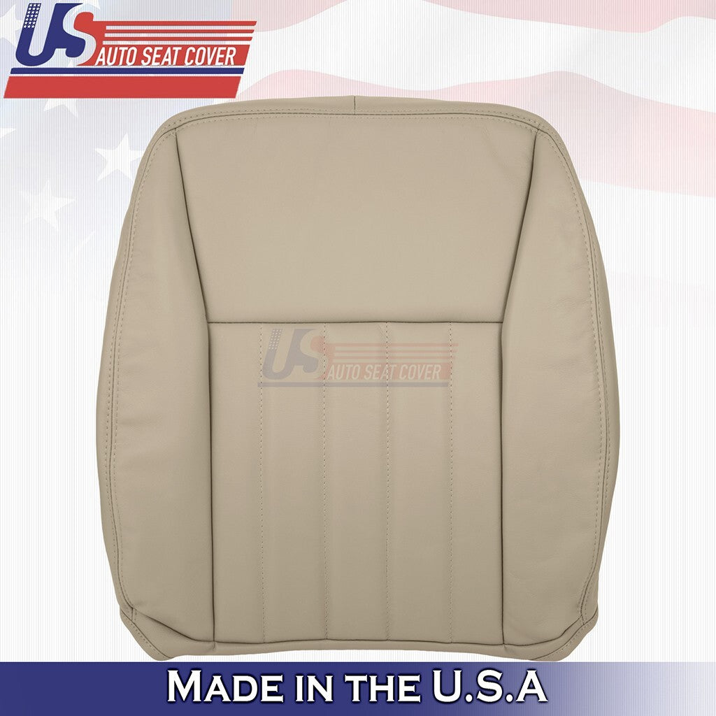 2003 to 2005 Fits Lincoln Town Car Driver Bottom & Top Leather Cover Med Tan