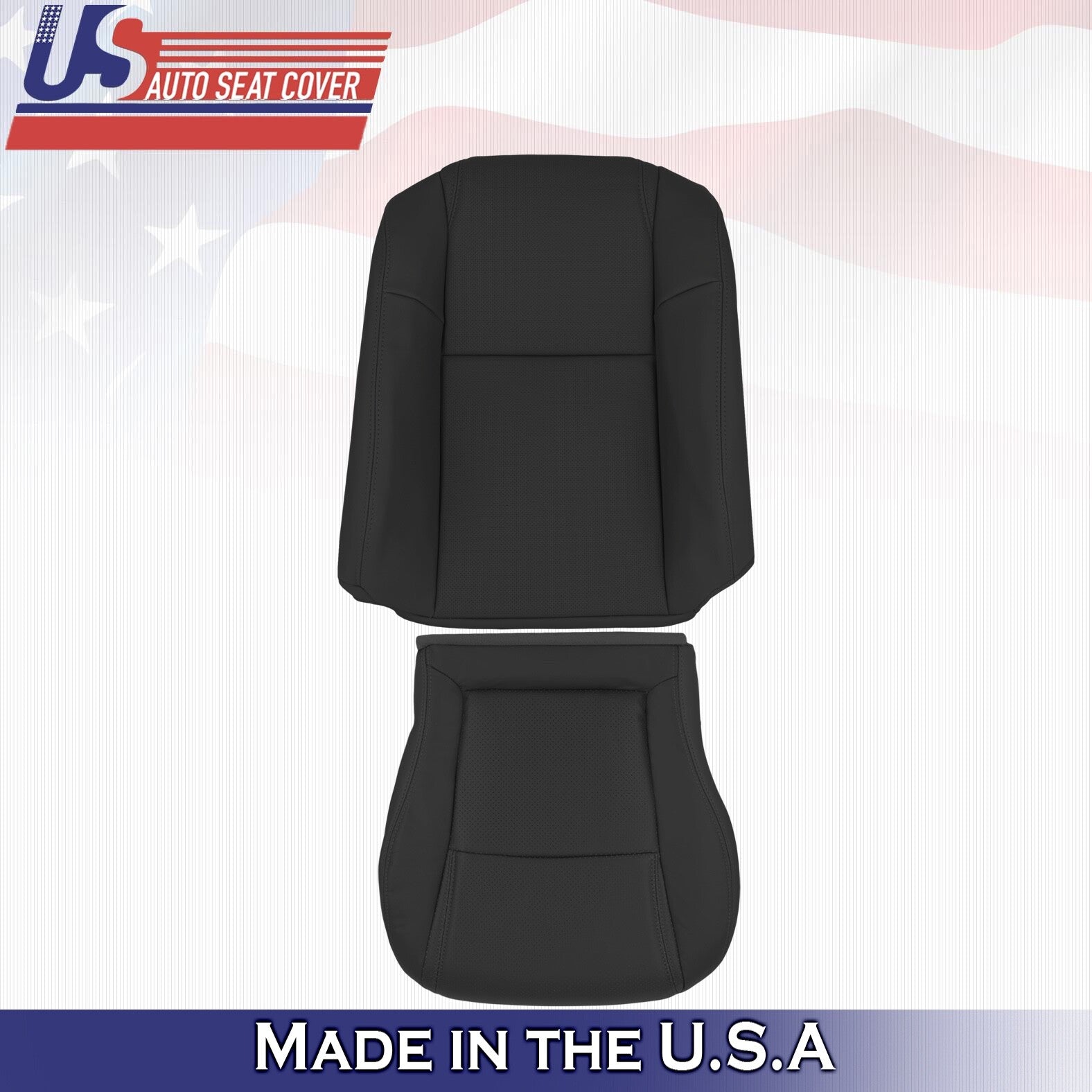 2003 to 2005 For Honda Pilot Driver Top & Bottom Synthetic Leather Covers Black