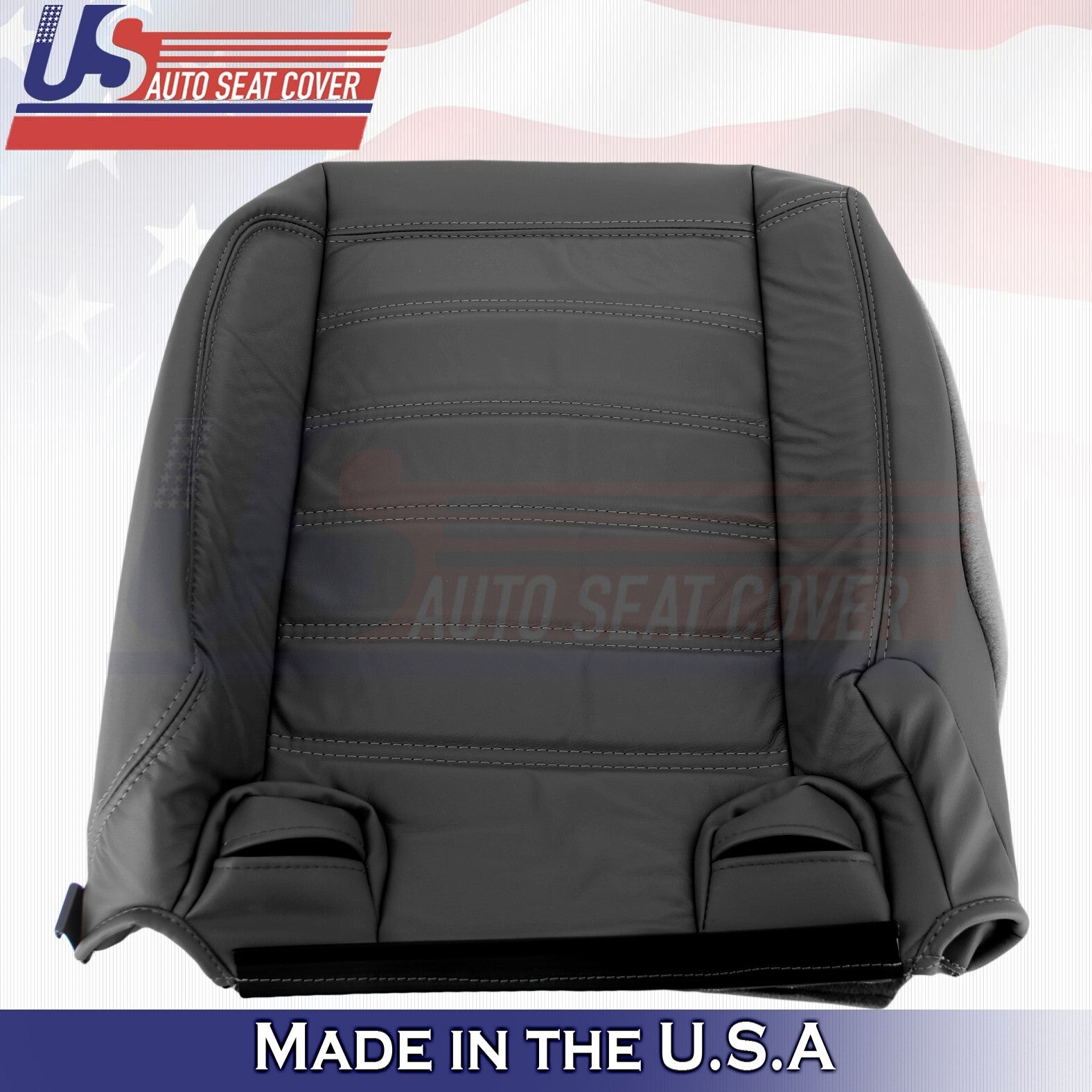 2003 to 2007 FOR Hummer H2 REAR Passenger Bottom & Top Leather Cover Black