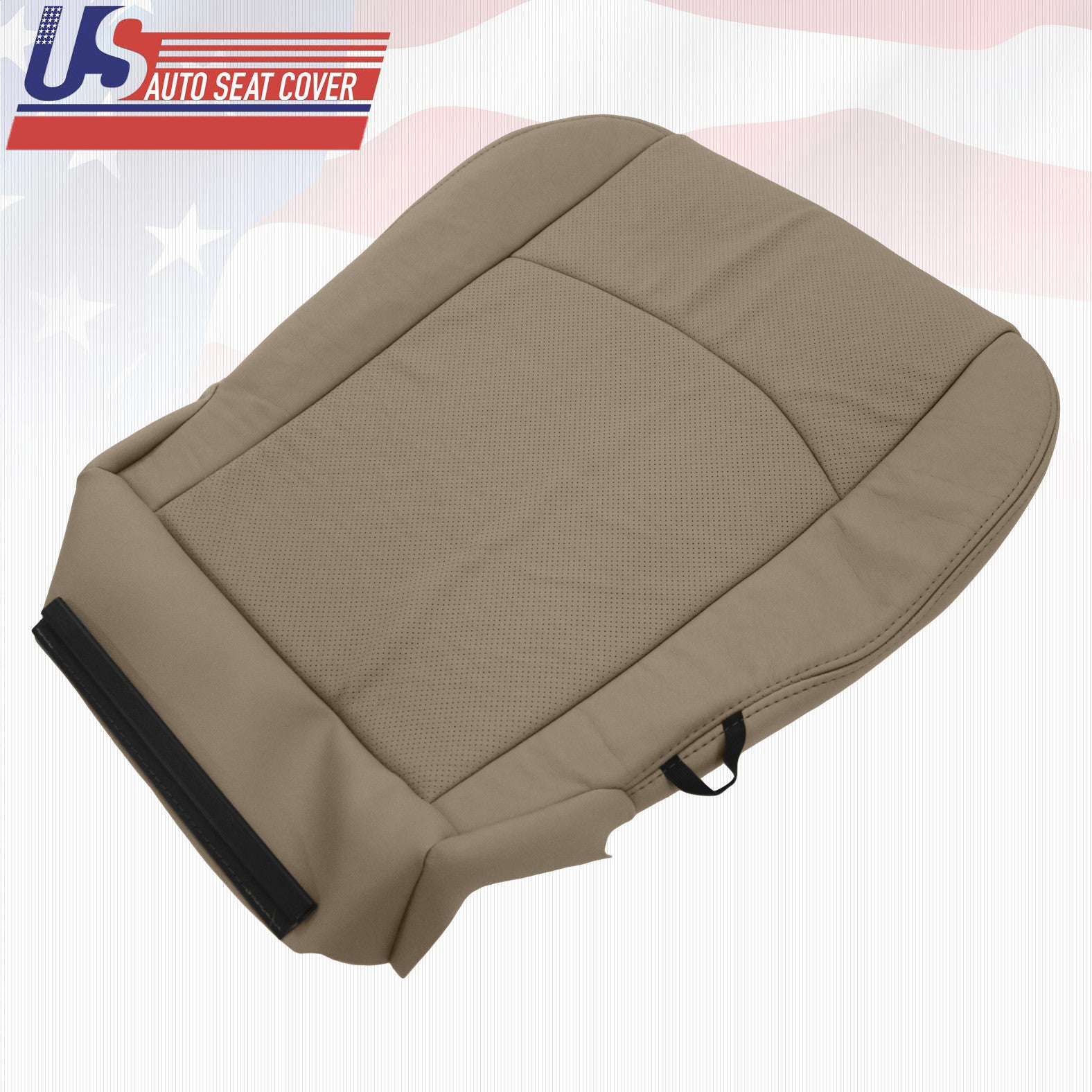 For Dodge Ram 2009 2010 2011 2012 Laramie Driver Bottom Leather Cover Tan perf