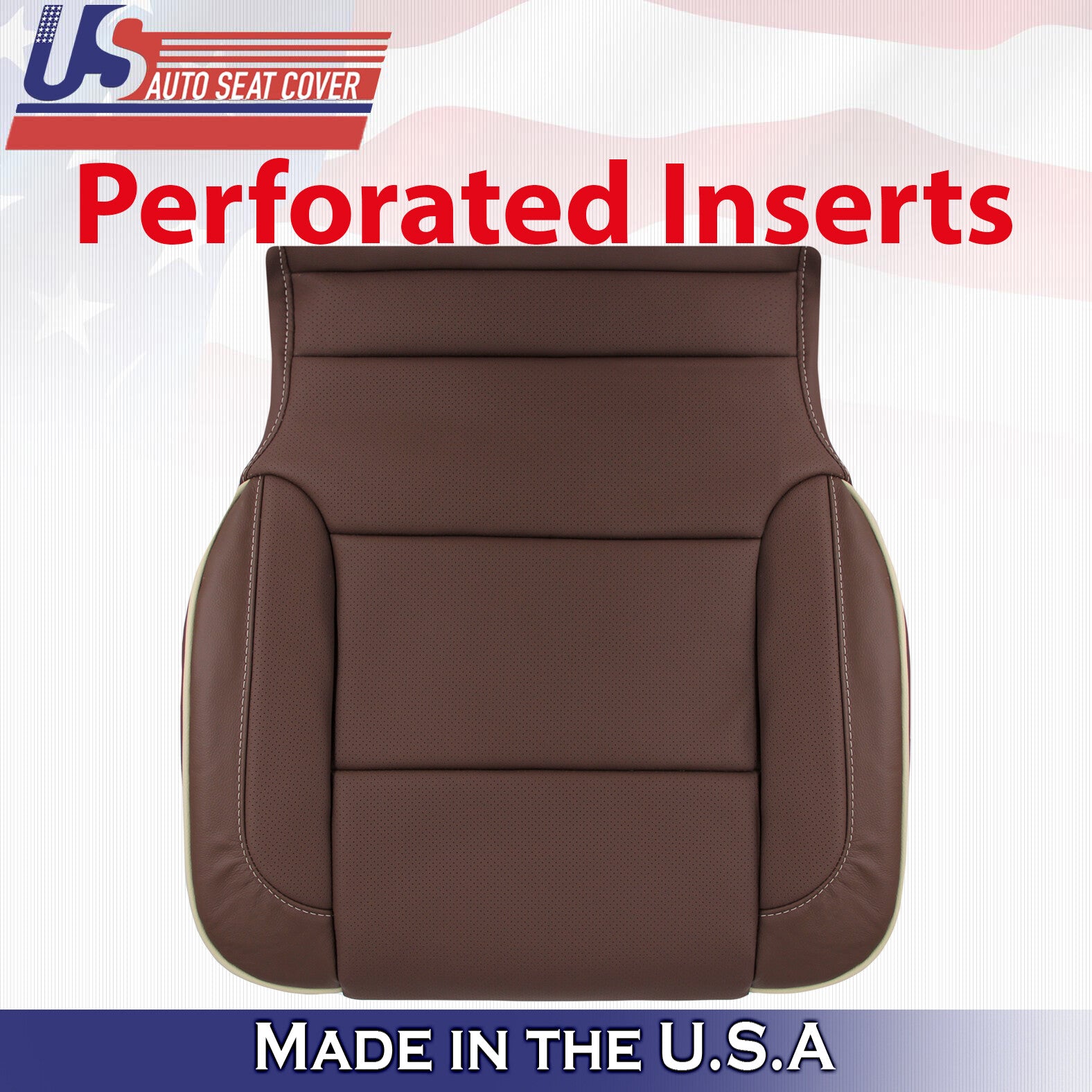 2019 For Chevy Silverado High Country Driver Top & Bottom Leather Covers Brown