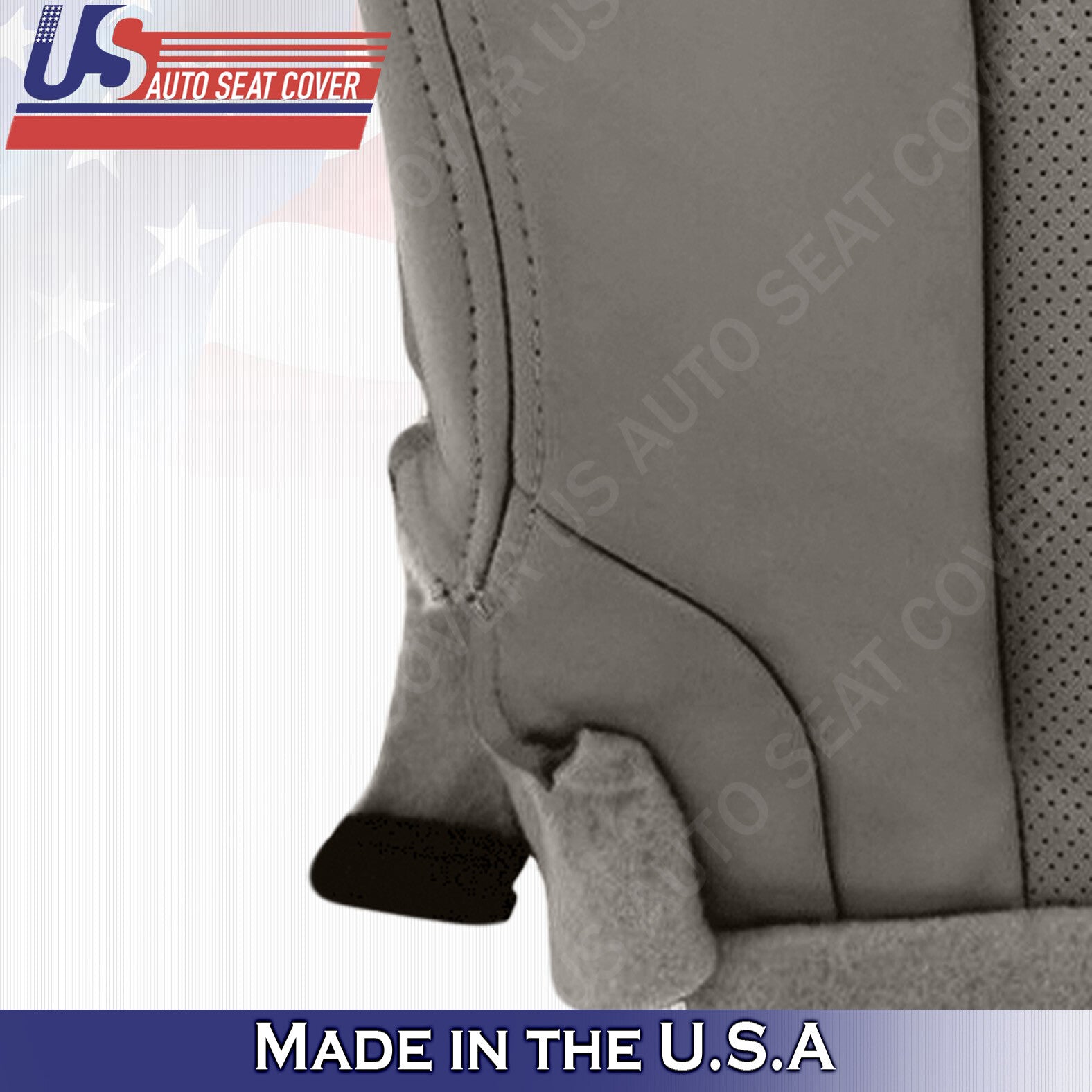 Fits 2006 to 2011 Lexus GS350 Driver Bottom Leather Perforated Seat Cover GRAY