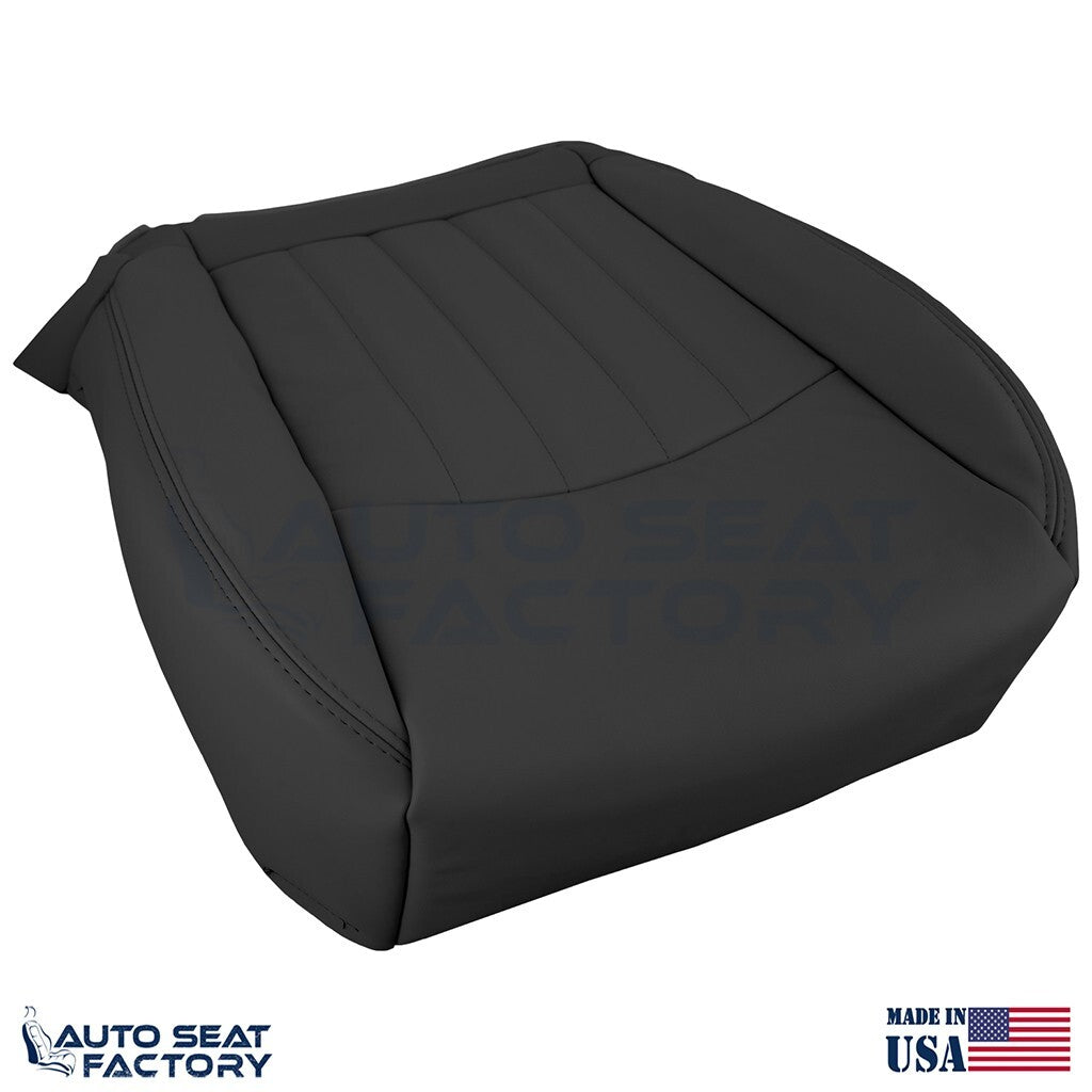 2014 - 2017 Fits Infiniti QX50 PASSENGER Top & Bottom Black Vinyl Seat Covers