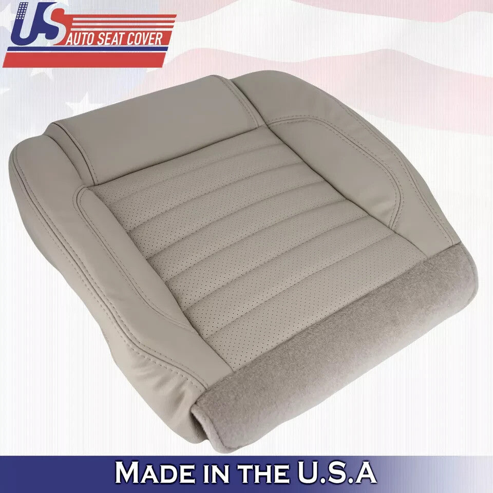 2010 to 2014 Fits Ford Mustang GT 2x Tops & 2x Bottoms Perf Leather Covers Stone