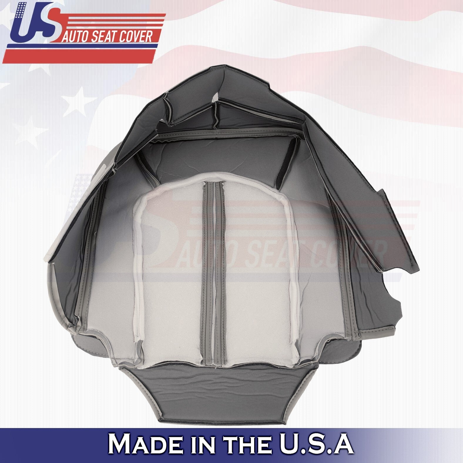 2008 to 2013 For Cadillac CTS Front 2 Top & 2 Bottom Leather Seat Covers Gray