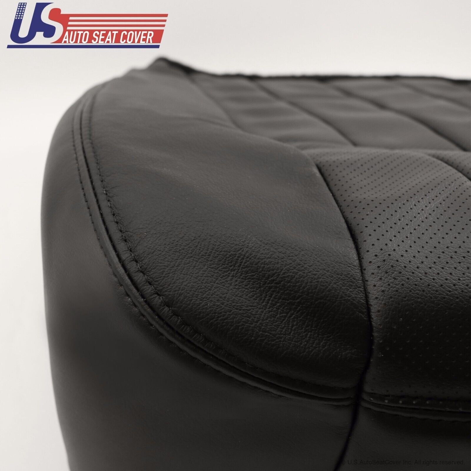 2005 For Ford F250 F350 Harley Davidson Driver Top & Bottom Leather Covers Black
