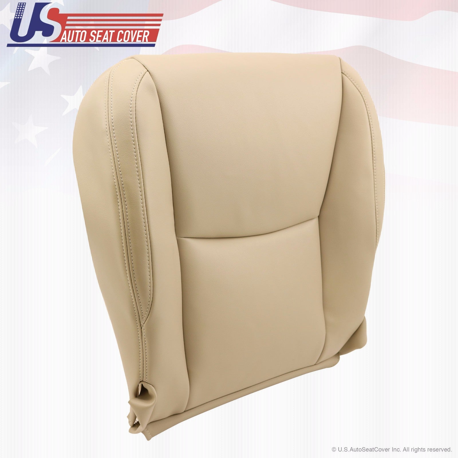 Fit 2003 - 2009 Lexus GX470 Front Passenger Bottom & Lean Back Leather Cover TAN