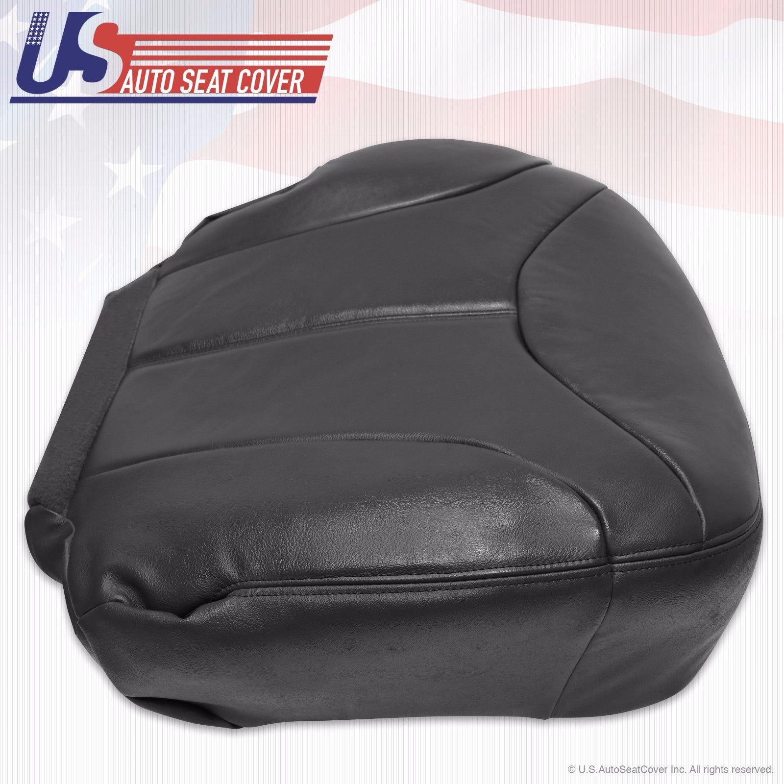 2002 GMC Sierra 2500 2500HD Driver-Passenger Bottom Leather Seat Cover Dark Gray