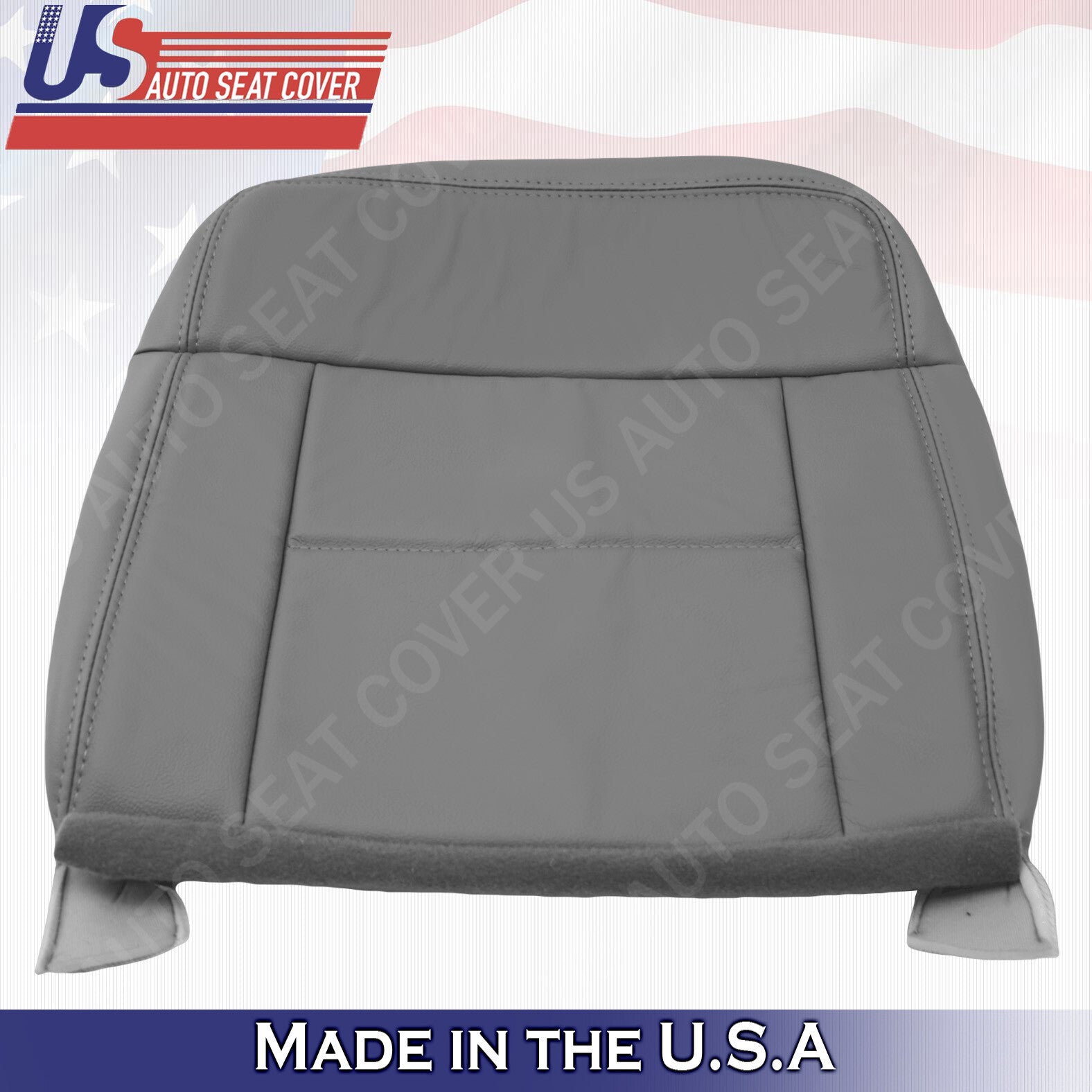 Rear Passenger Bottom Leather Seat Cover Gray Fits Ford F150 2004 to 2008