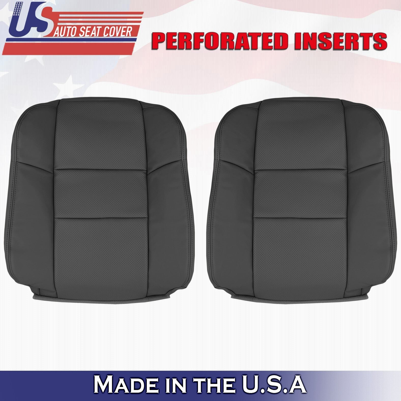 2011 2012 For Acura RDX Driver Passenger Top Synthetic Perf Leather Covers Black