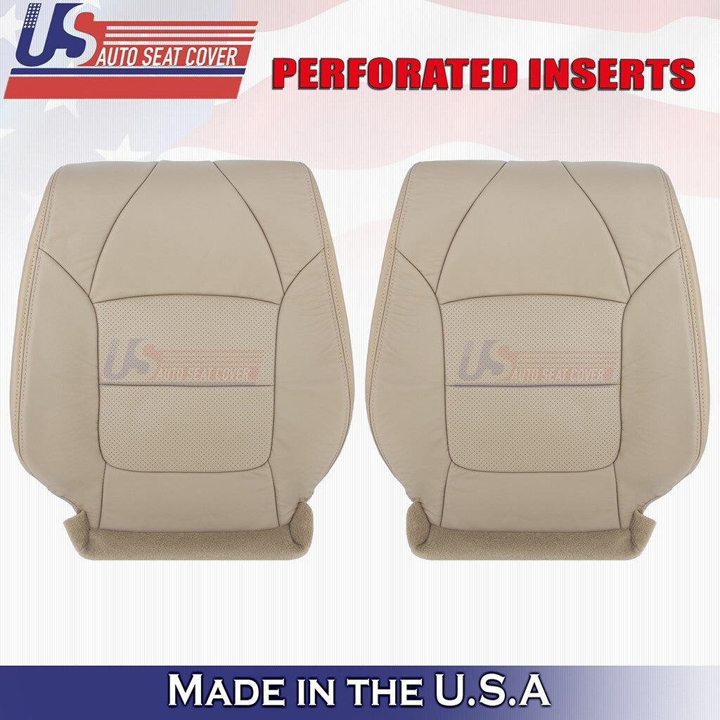 2002 2003 For Acura TL Type S Driver & Passenger Tops Leather Seat Cover Tan