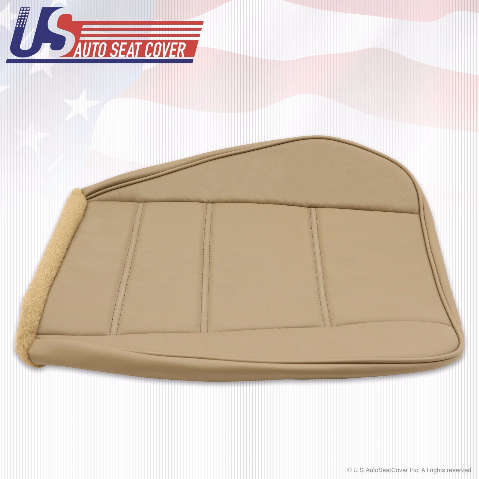 1999 to 2004 Fits Ford Mustang V6 Passenger Bottom Leather Seat Cover Tan