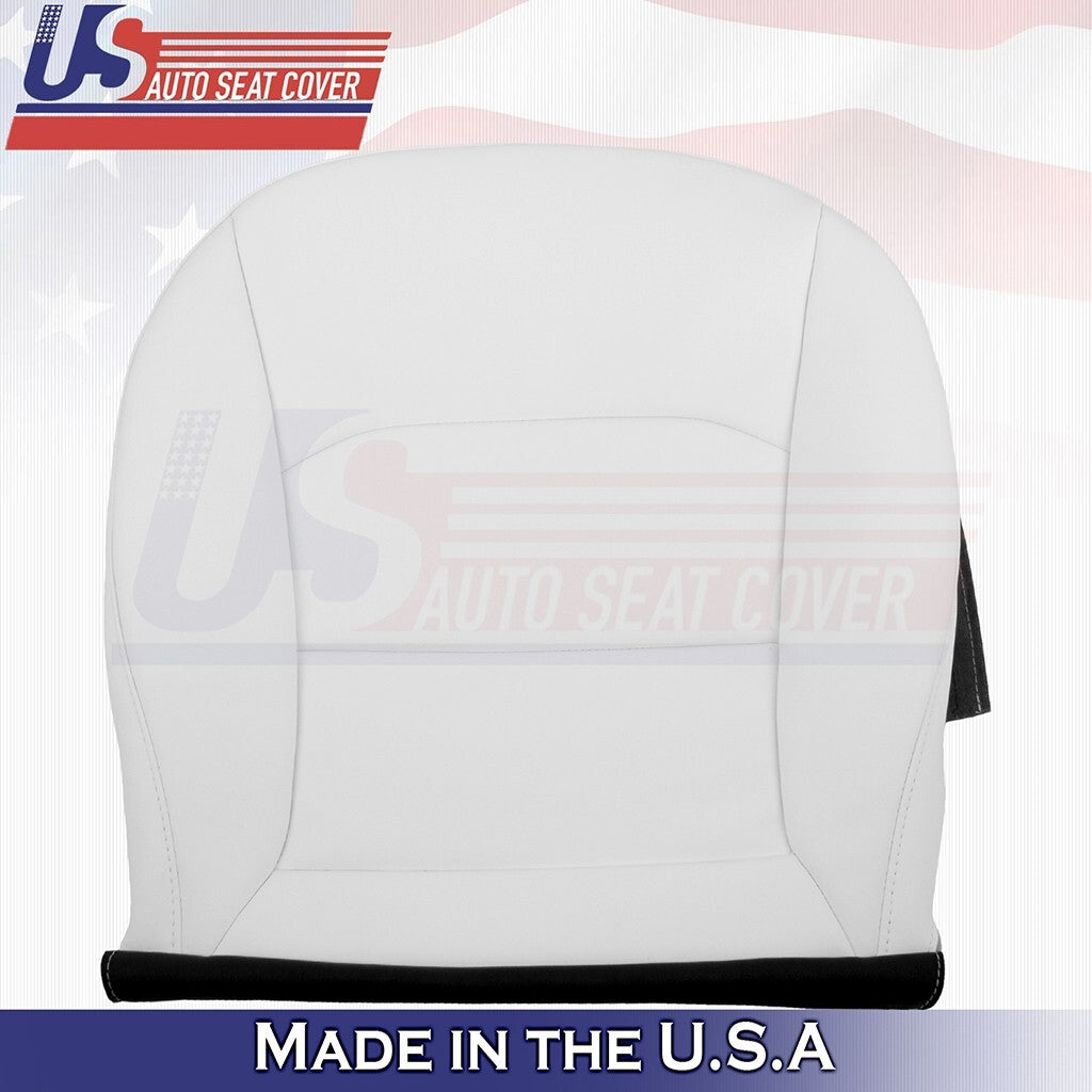 2020 to 2024 Fits Tesla Model Y Front Passenger Bottom Vinyl Seat Cover White