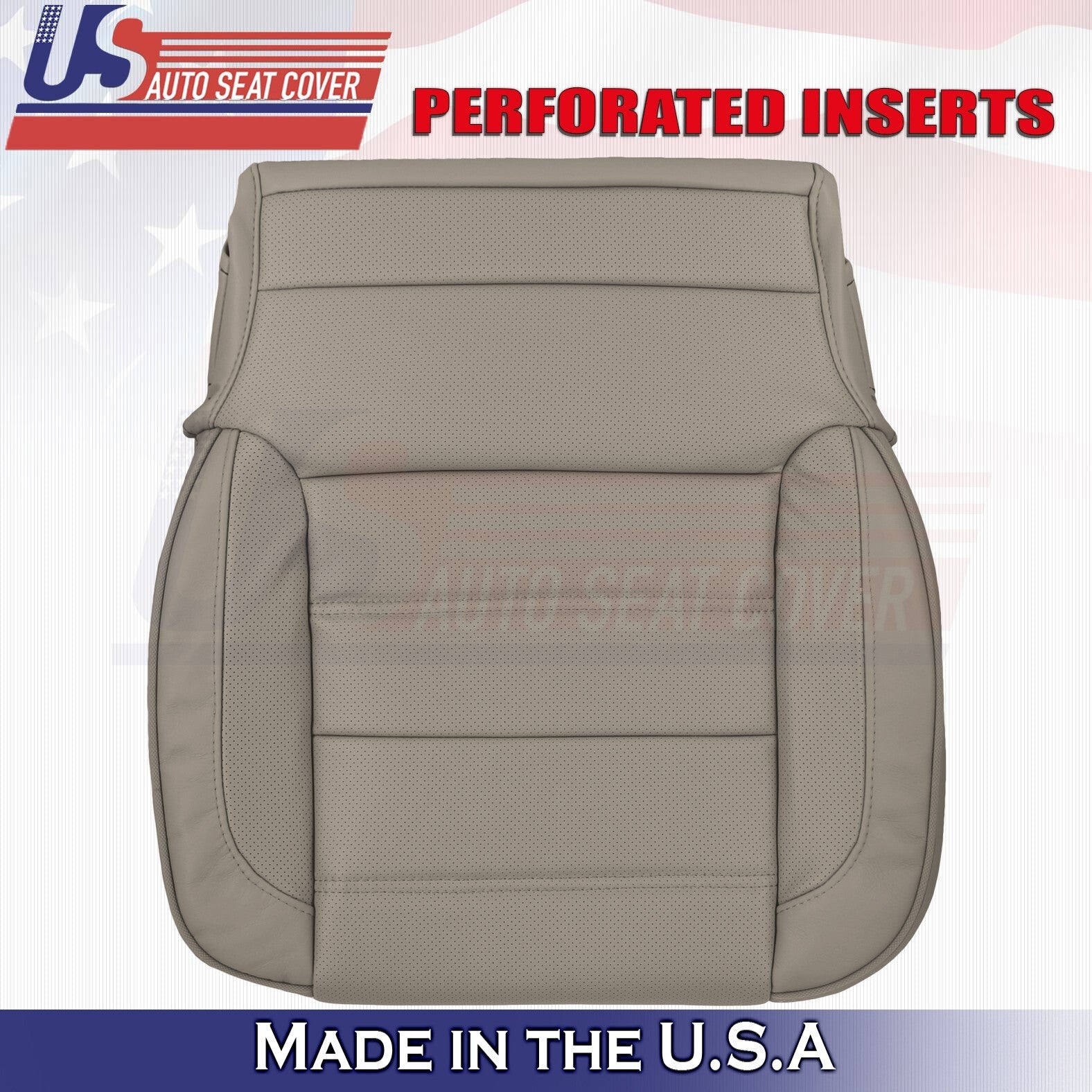 2015 For GMC Yukon Denali Front Passenger Top & Bottom Leather Seat Covers Tan