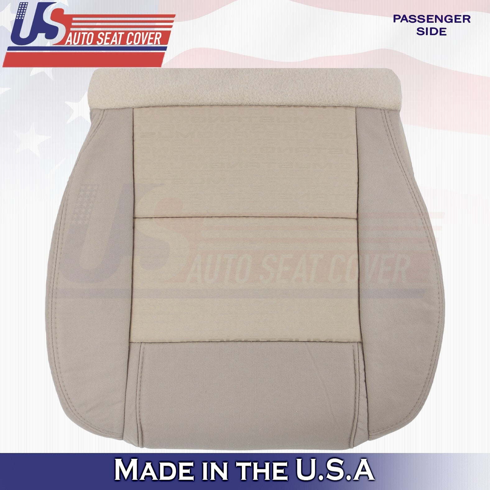 2005 2006 2007 For Ford Mustang Driver & Passenger Bottom Cloth Seat Covers Tan