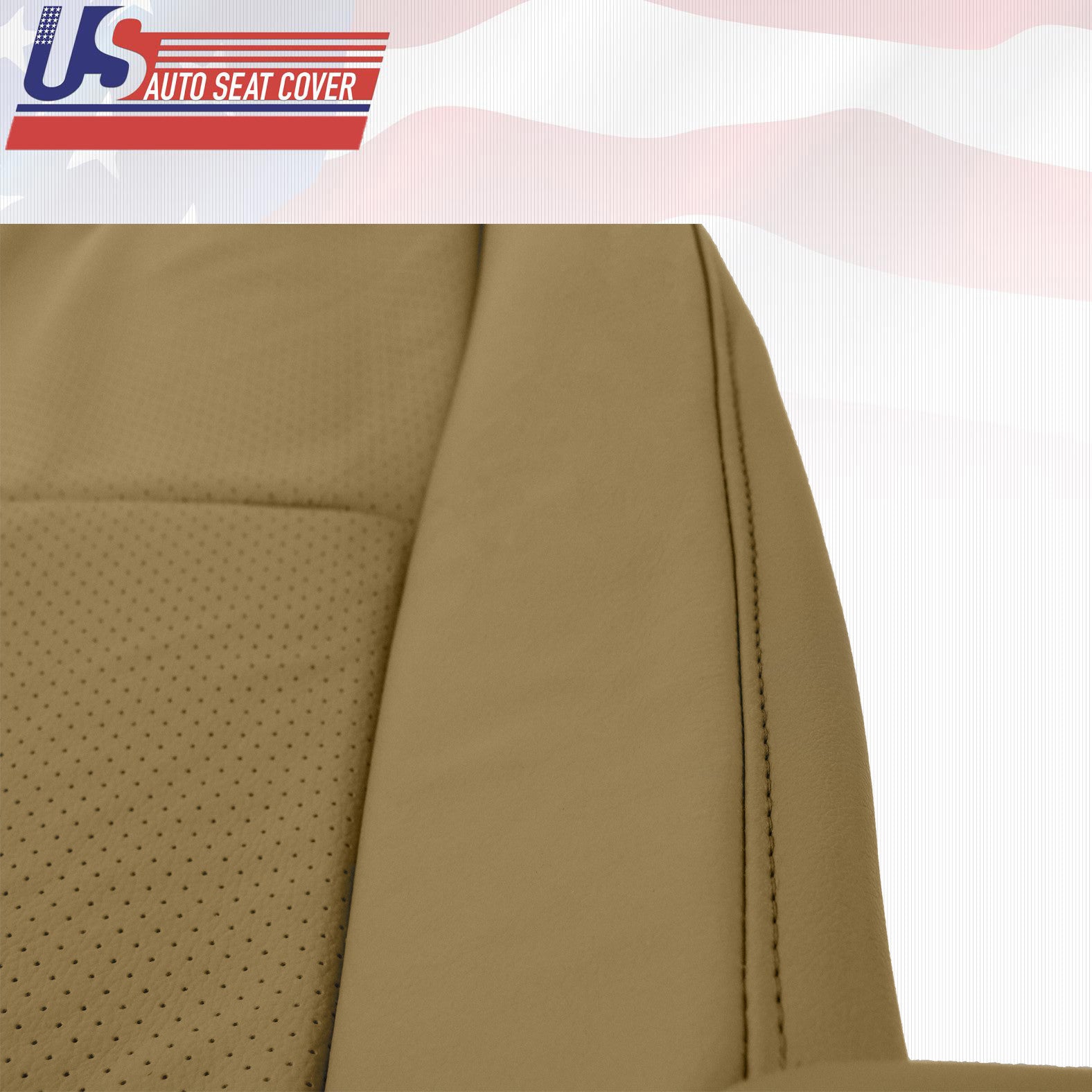 Fits 2004-2007 Toyota Highlander Driver Bottom Seat Cover Perforated Leather TAN